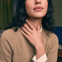 Kismet Diamond Crossover Ring worn | Roomy's Jewellery
