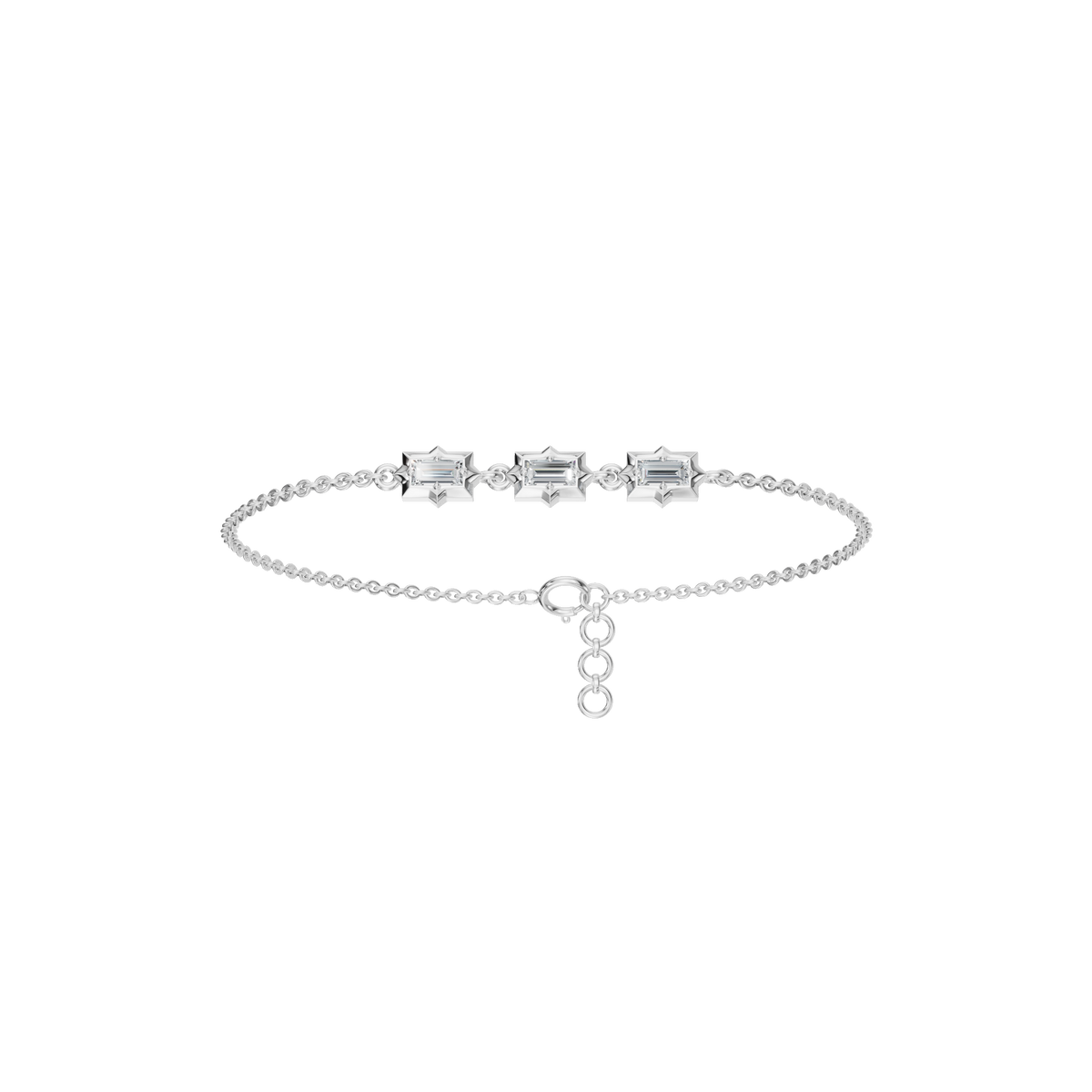 Eclat Emerald Diamond Tennis Bracelet | Lab Grown | White Gold | Roomy's Jewellery