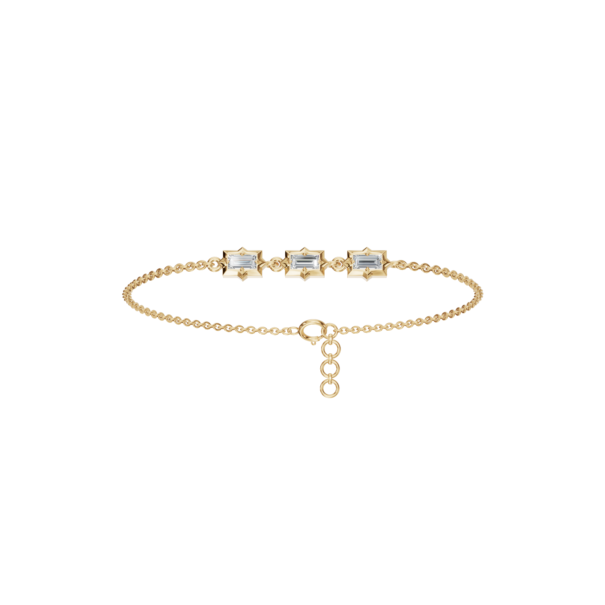 Eclat Emerald Diamond Tennis Bracelet | Lab Grown | Yellow Gold | Roomy's Jewellery