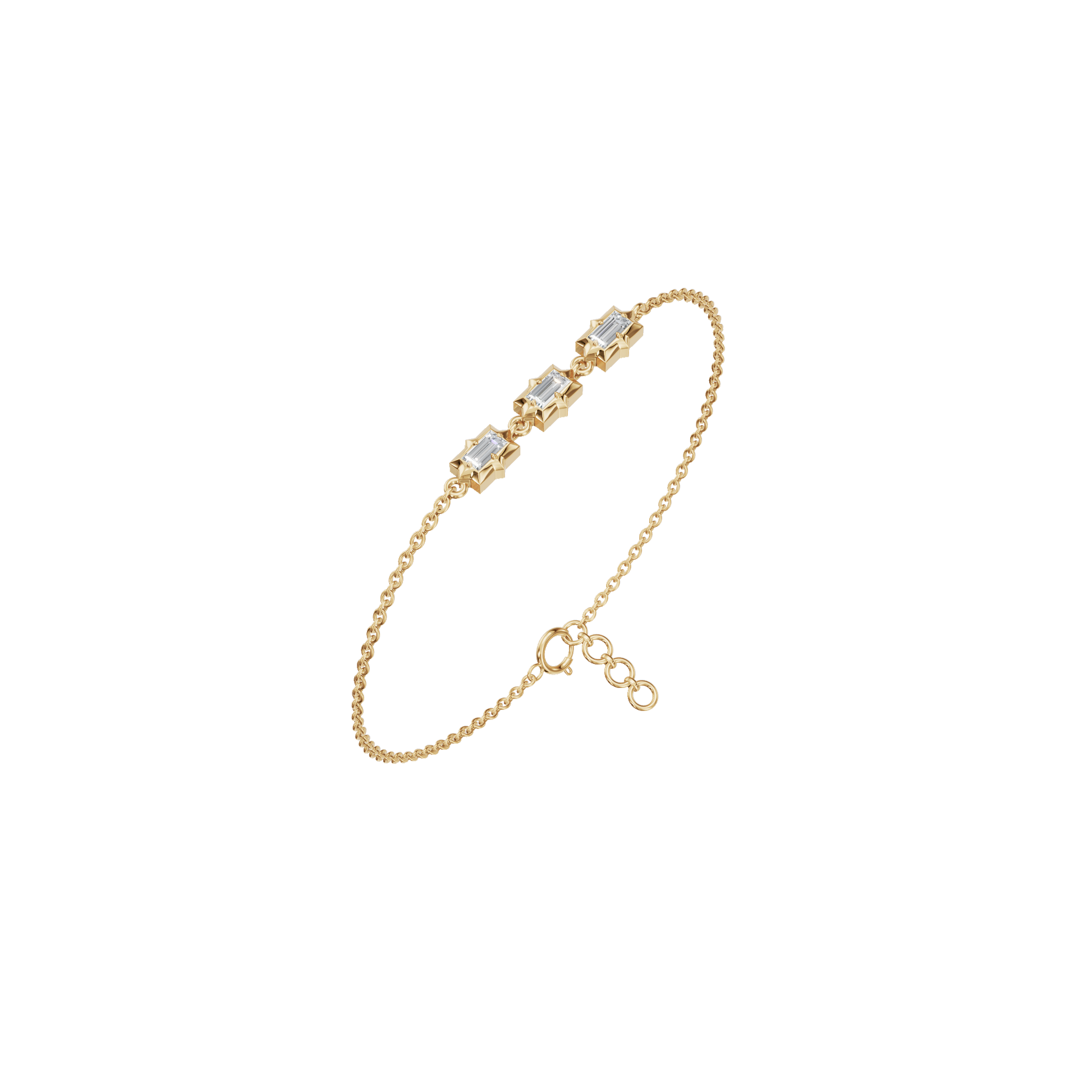 Eclat Emerald Diamond Tennis Bracelet | Lab Grown | Yellow Gold | Roomy's Jewellery