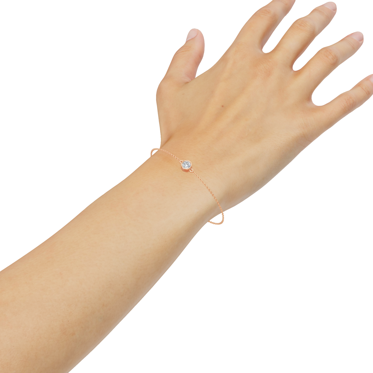 Opale Round Diamond Tennis Bracelet in Solid Gold | Lab Grown Diamond | Roomy's Jewelery (view 8)