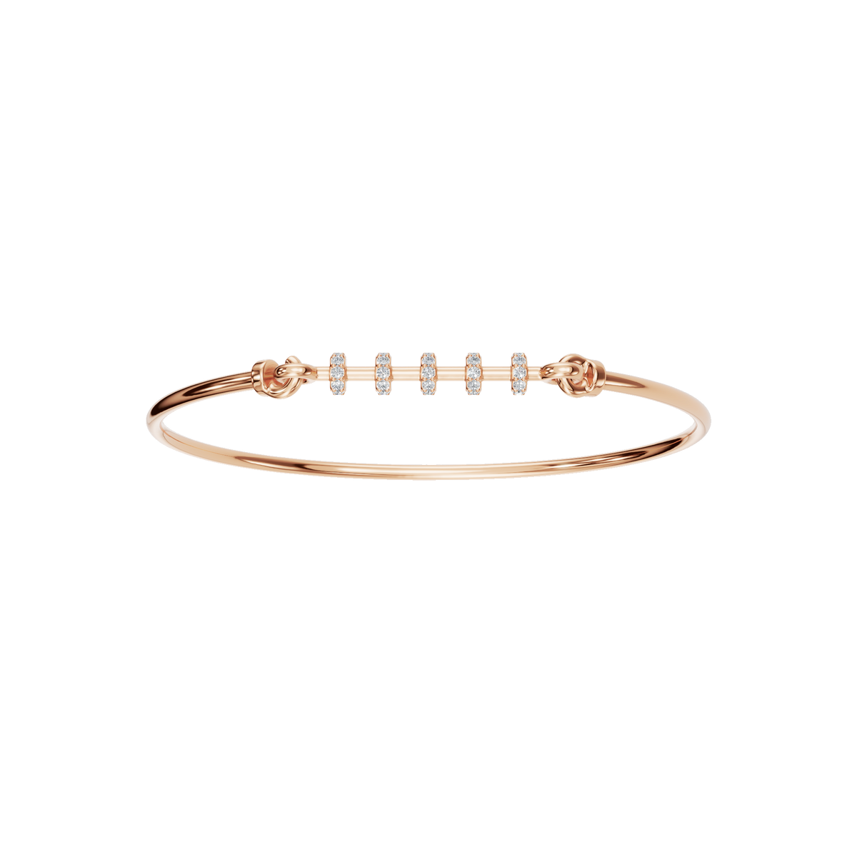 Nuage Round Diamond Tennis Bracelet | Lab Grown | Rose Gold | Roomy's Jewellery
