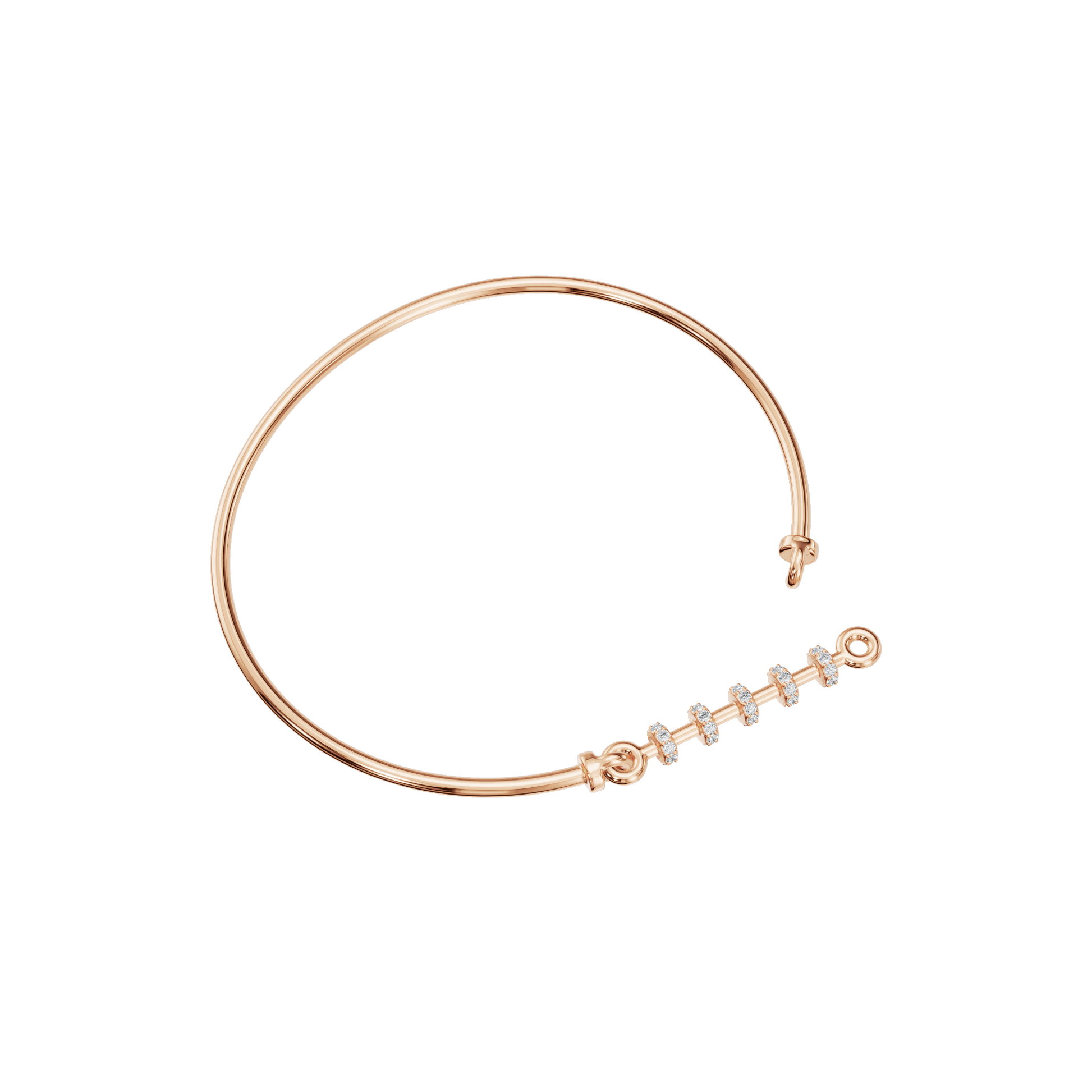 Nuage Round Diamond Tennis Bracelet | Lab Grown | Rose Gold | Roomy's Jewellery