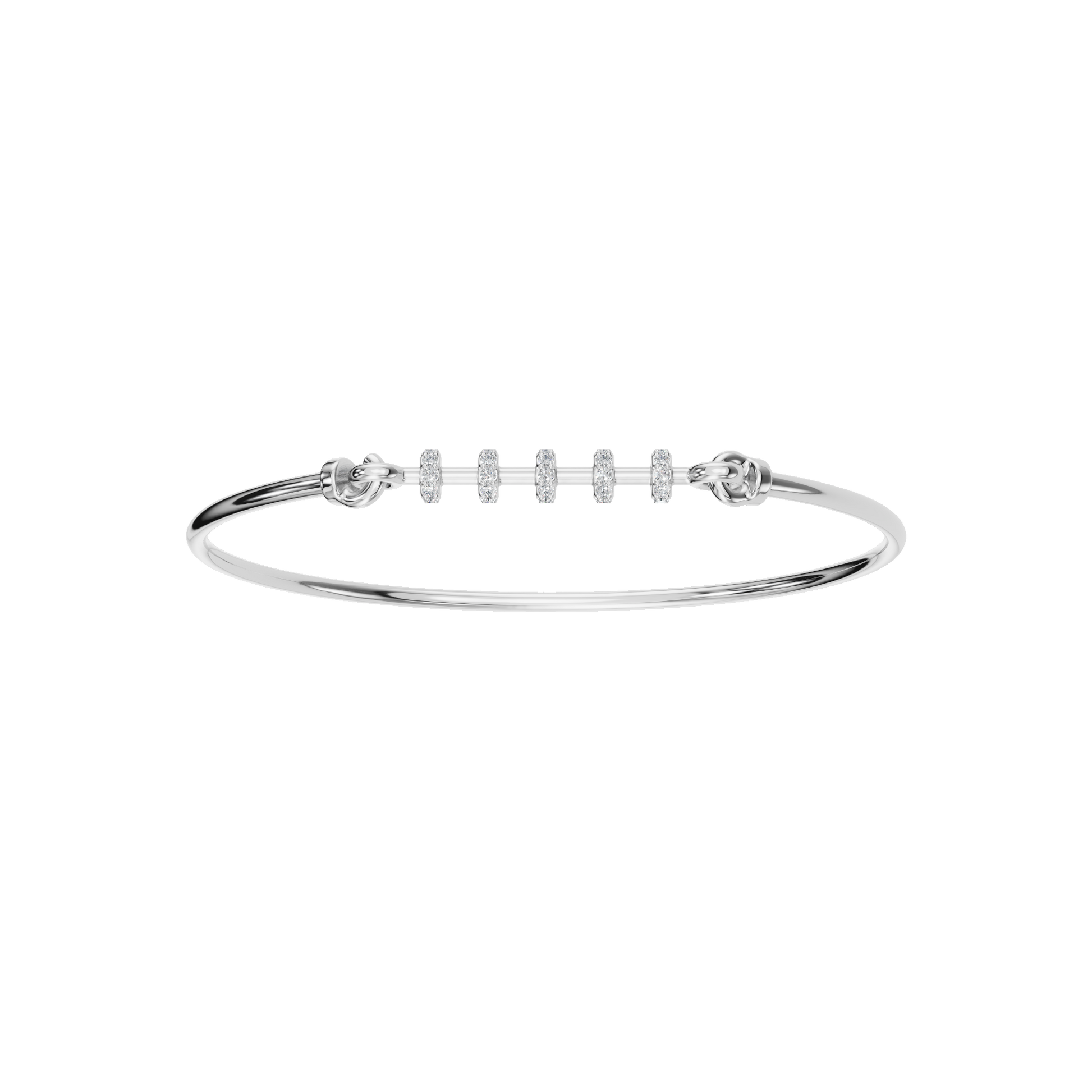 Nuage Round Diamond Tennis Bracelet | Lab Grown | White Gold | Roomy's Jewellery