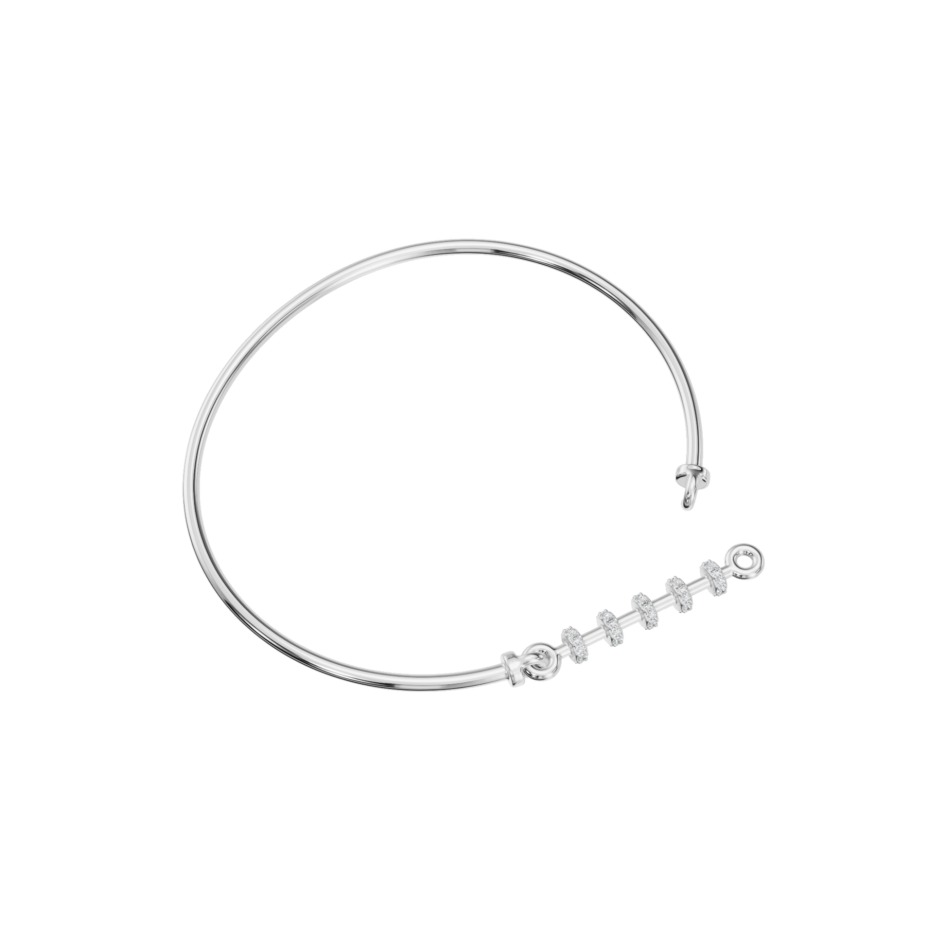 Nuage Round Diamond Tennis Bracelet | Lab Grown | White Gold | Roomy's Jewellery