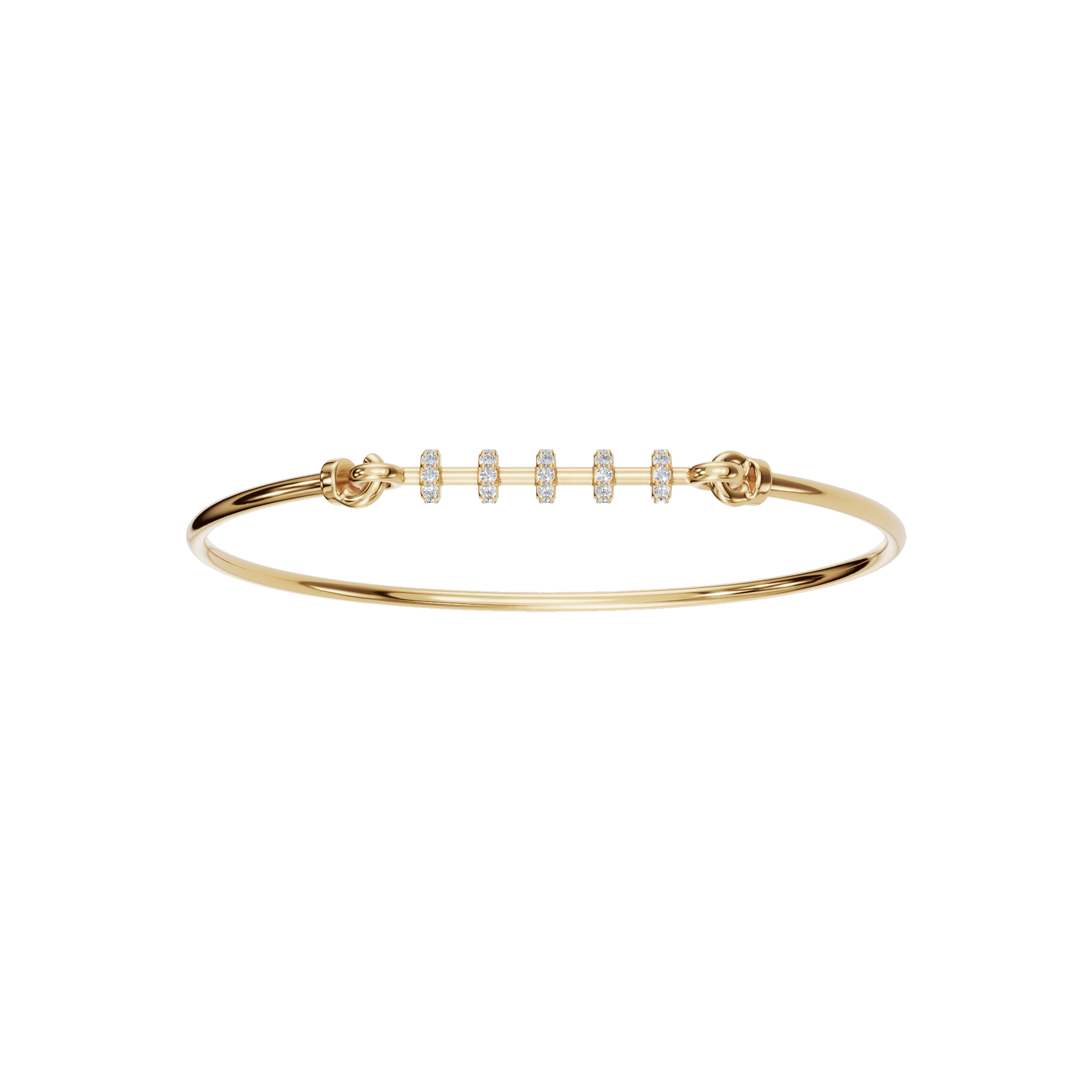 Nuage Round Diamond Tennis Bracelet in Yellow Gold | Lab Grown Diamond | Roomy's Jewelery