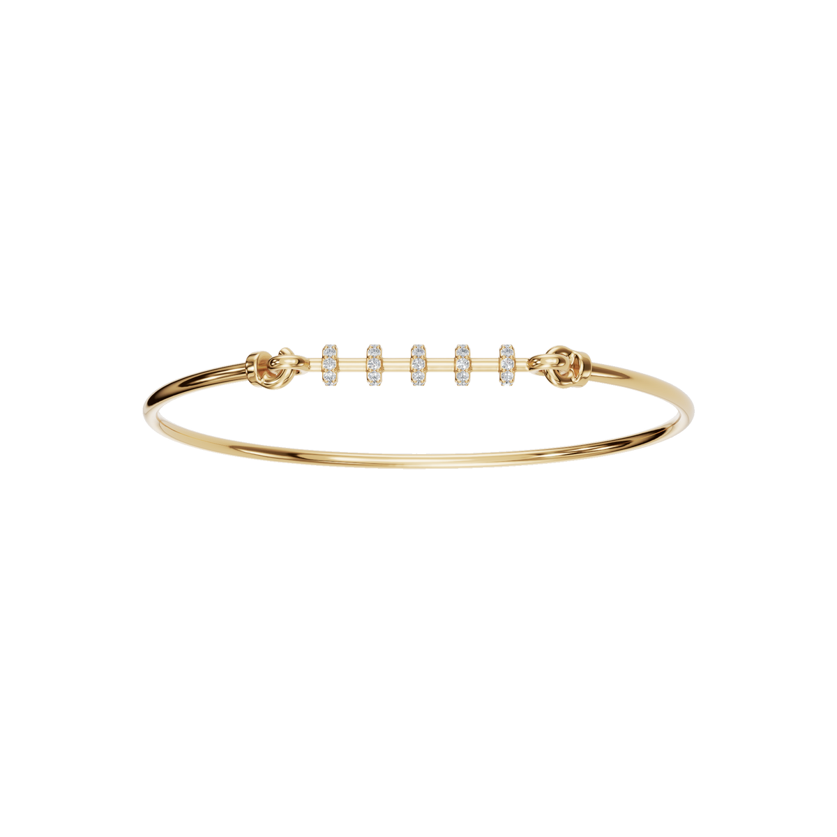 Nuage Round Diamond Tennis Bracelet in Yellow Gold | Lab Grown Diamond | Roomy's Jewelery