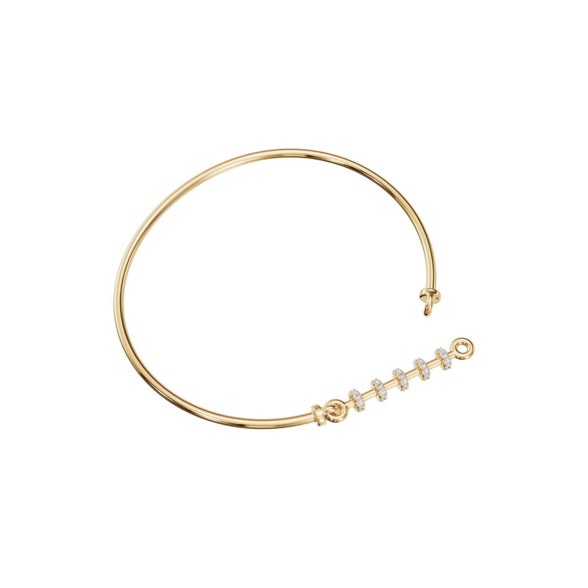 Nuage Round Diamond Tennis Bracelet | Lab Grown | Yellow Gold | Roomy's Jewellery