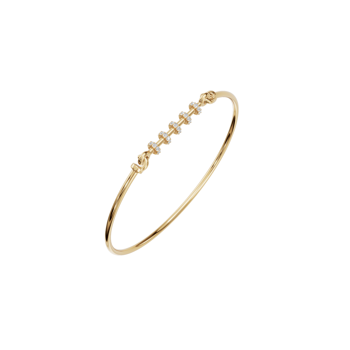 Nuage Round Diamond Tennis Bracelet | Lab Grown | Yellow Gold | Roomy's Jewellery