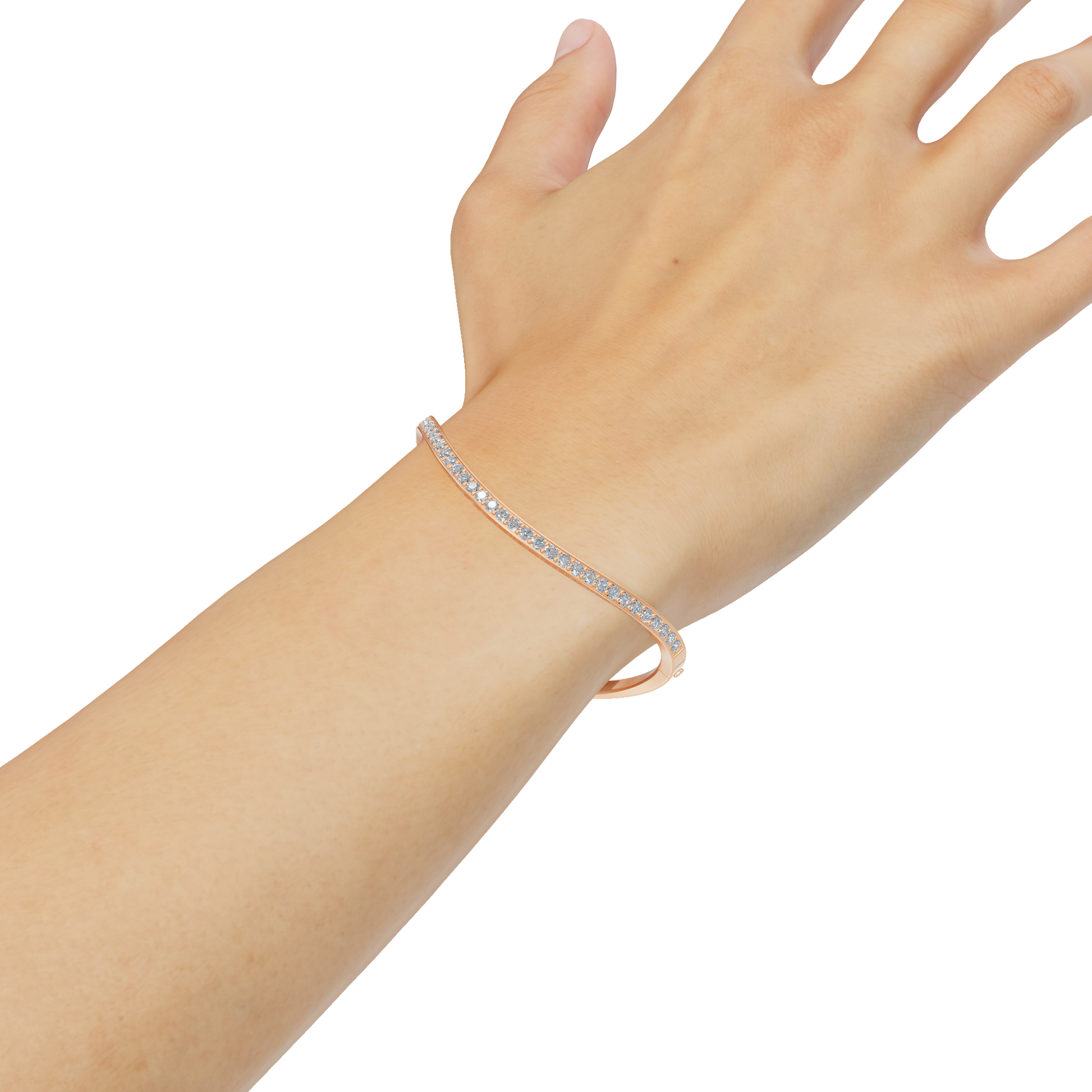Gloire Round Diamond Tennis Bracelet | Lab Grown | Rose Gold | Roomy's Jewellery