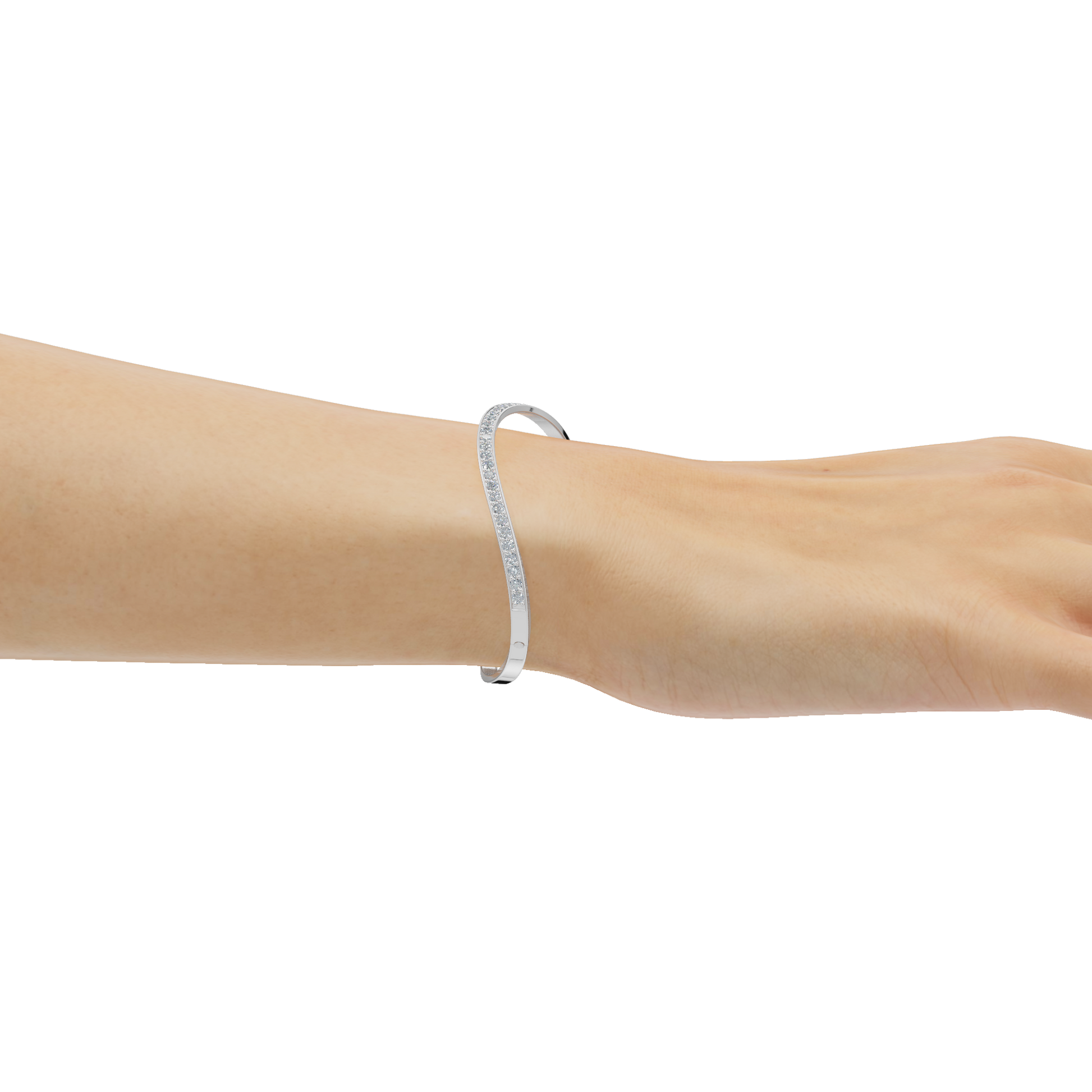 Gloire Round Diamond Tennis Bracelet | Lab Grown | White Gold | Roomy's Jewellery
