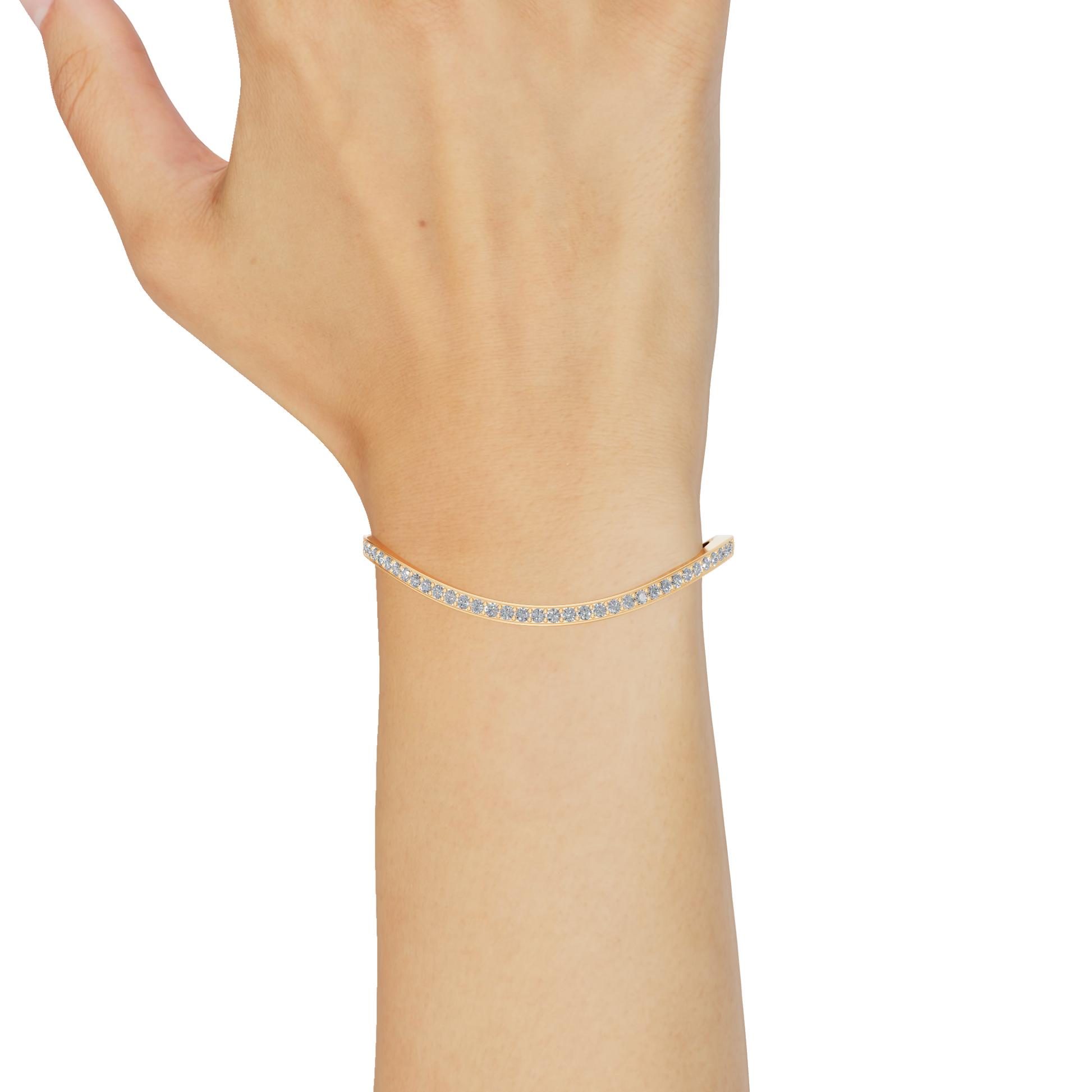 Gloire Round Diamond Tennis Bracelet | Lab Grown | Yellow Gold | Roomy's Jewellery