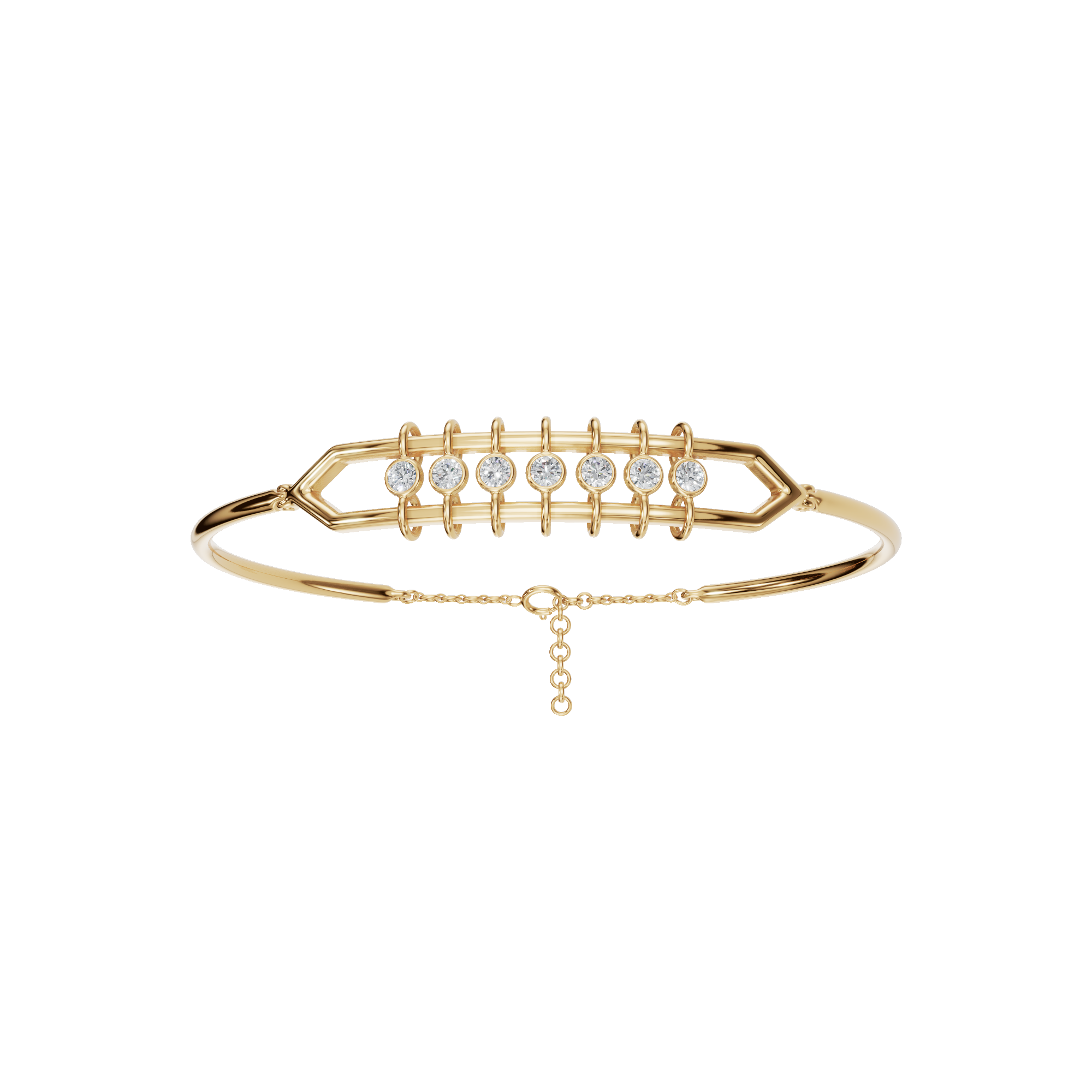 Celeste Round Diamond Tennis Bracelet | Lab Grown | Yellow Gold | Roomy's Jewellery