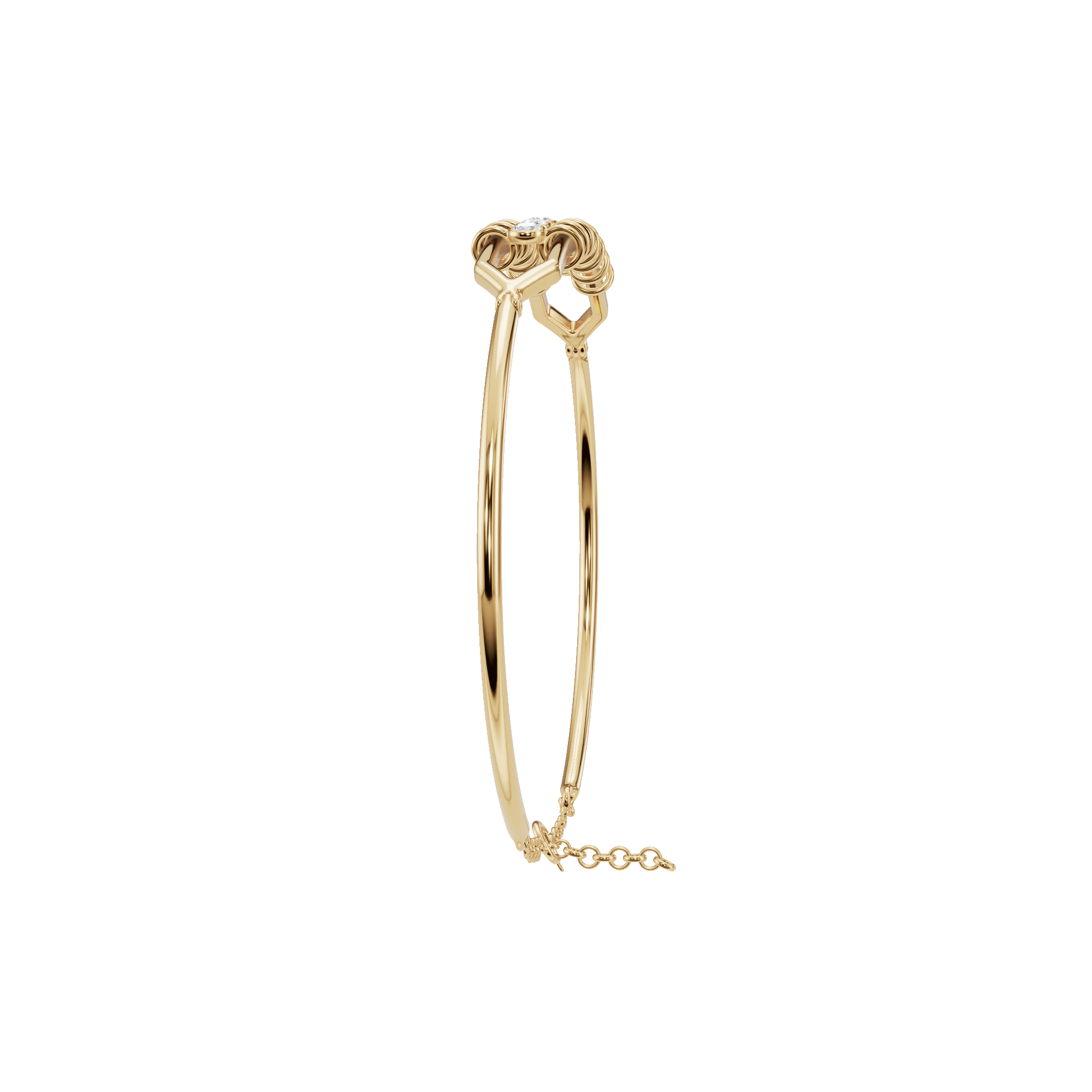 Celeste Round Diamond Tennis Bracelet | Lab Grown | Yellow Gold | Roomy's Jewellery