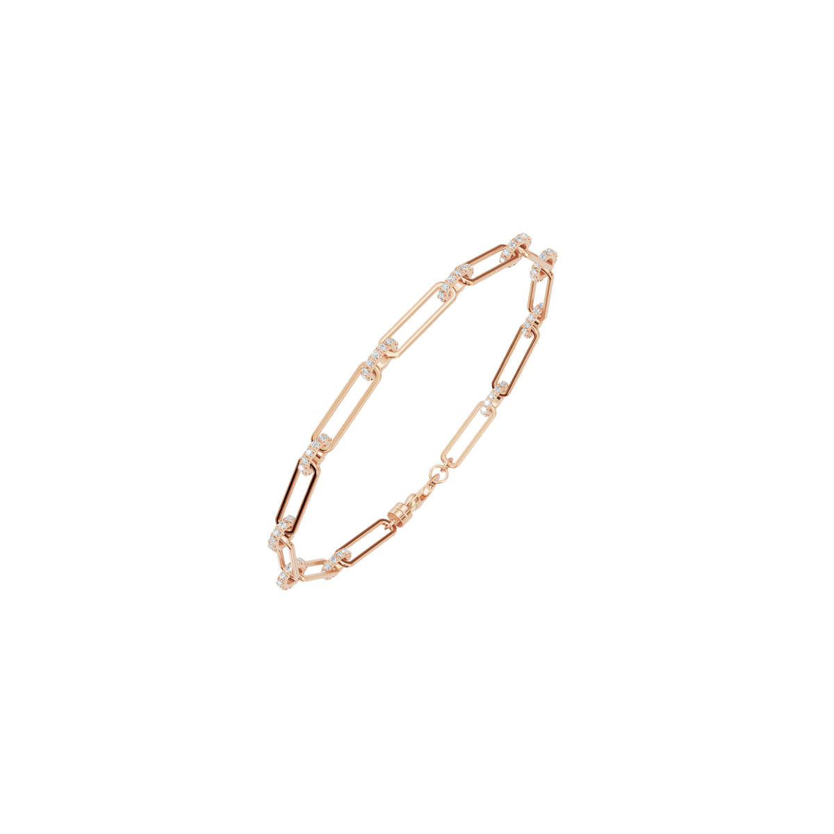 Aurore Round Diamond Tennis Bracelet | Lab Grown | Rose Gold | Roomy's Jewellery