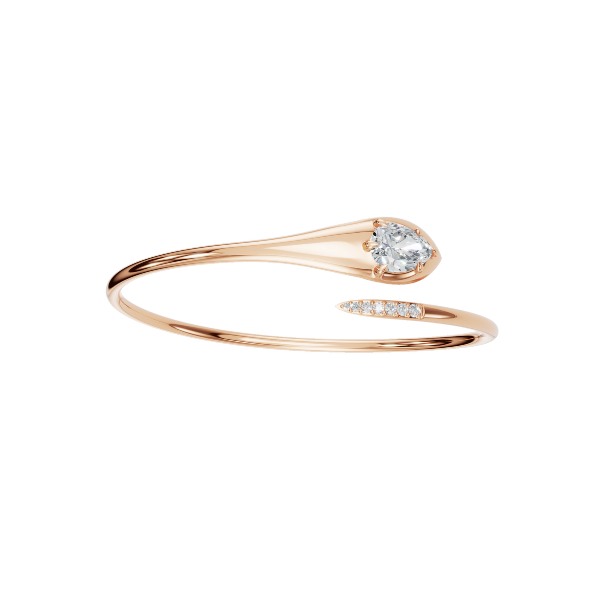 Lumière Pear Diamond Tennis Bracelet in Rose Gold — Lab Grown | Roomy's Jewellery