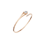 Lumière Pear Diamond Tennis Bracelet in Rose Gold angled view | Roomy's Jewellery