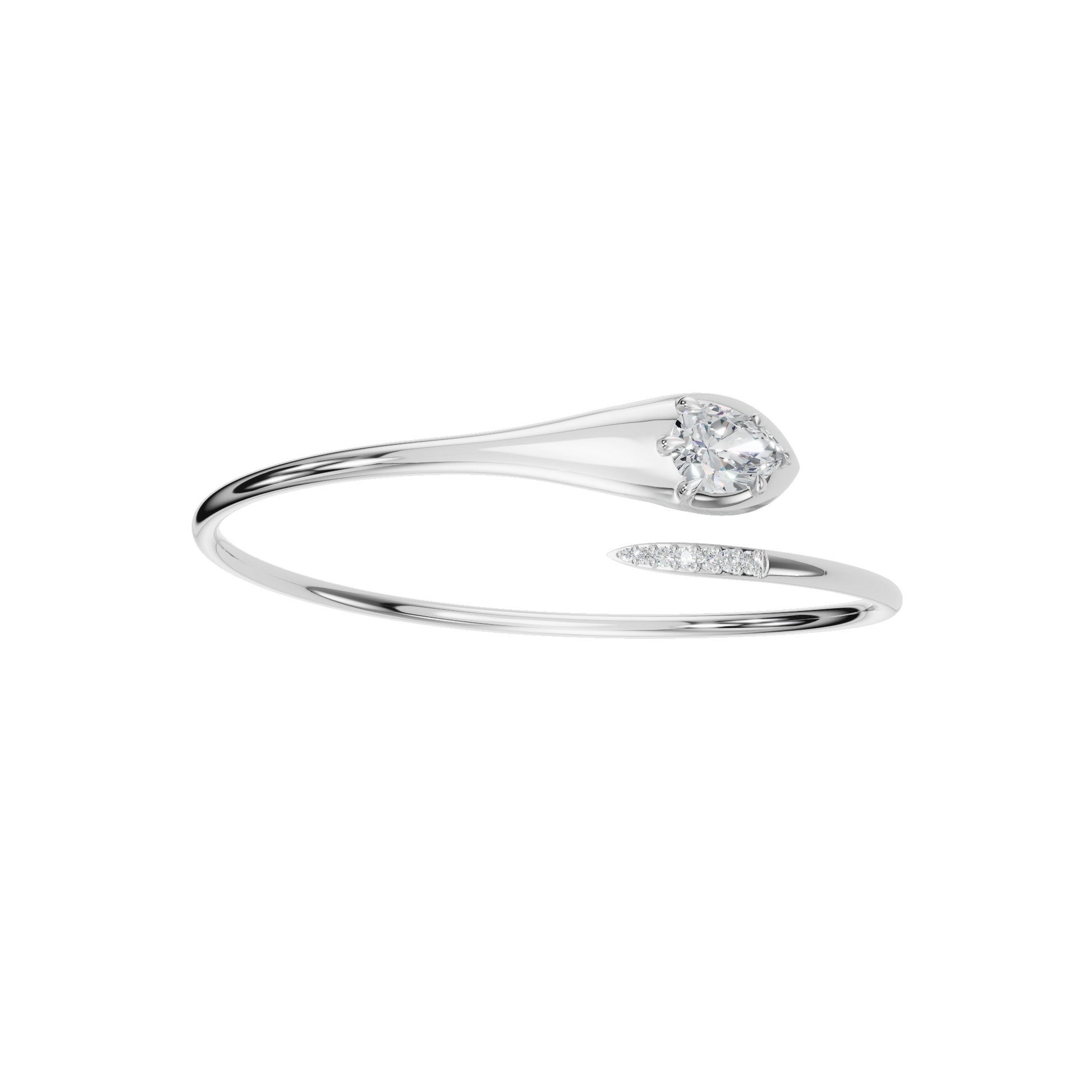 Lumière Pear Diamond Tennis Bracelet in White Gold — Lab Grown | Roomy's Jewellery