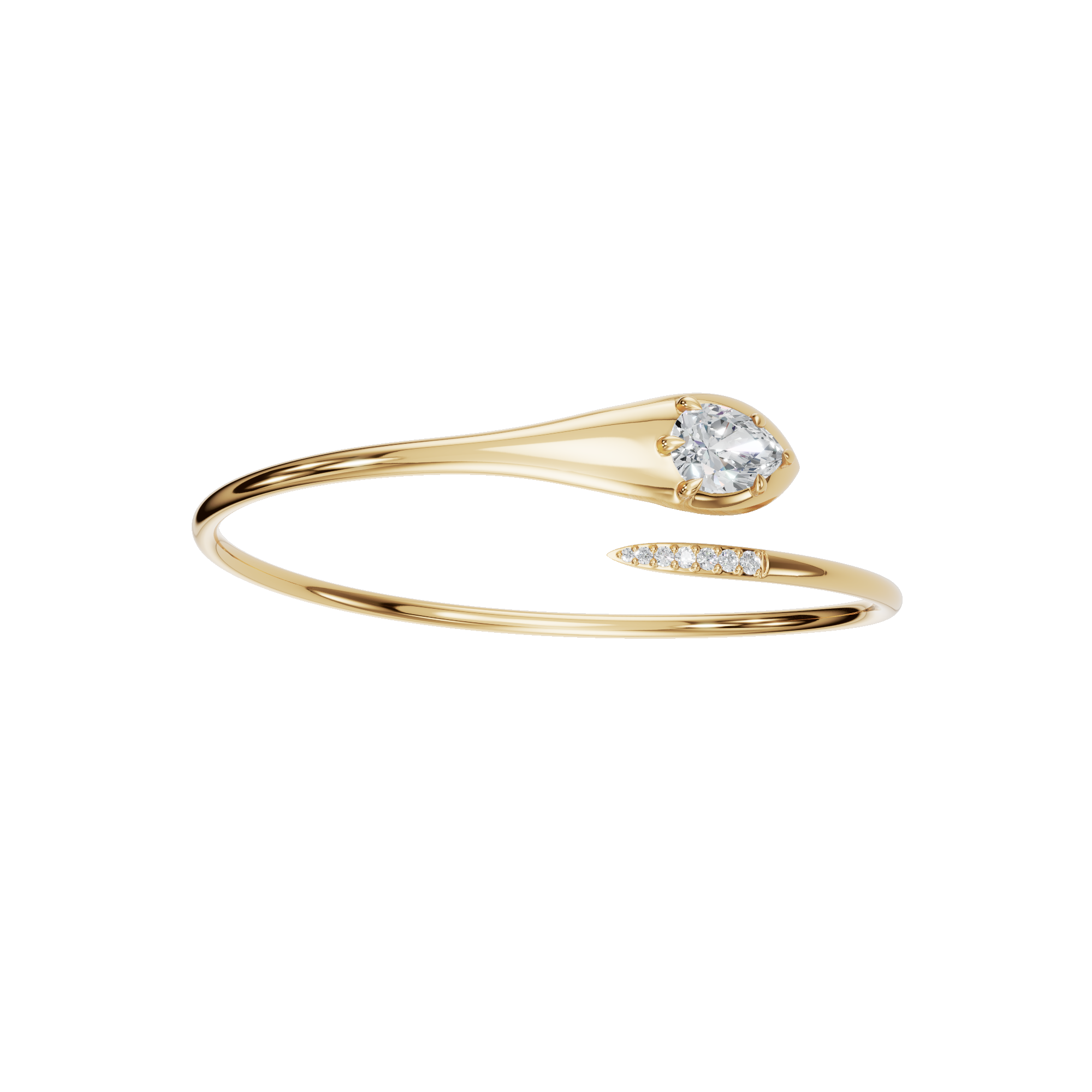 Lumière Pear Diamond Tennis Bracelet in Yellow Gold | Lab Grown Diamond | Roomy's Jewelery