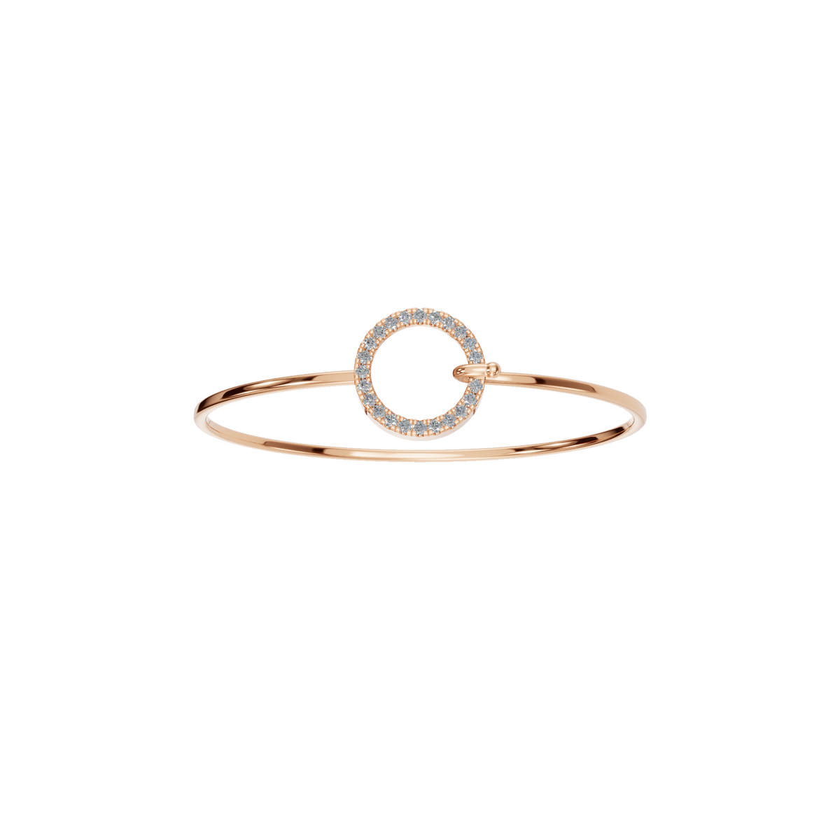 Riviere Round Diamond Tennis Bracelet | Lab Grown | Rose Gold | Roomy's Jewellery
