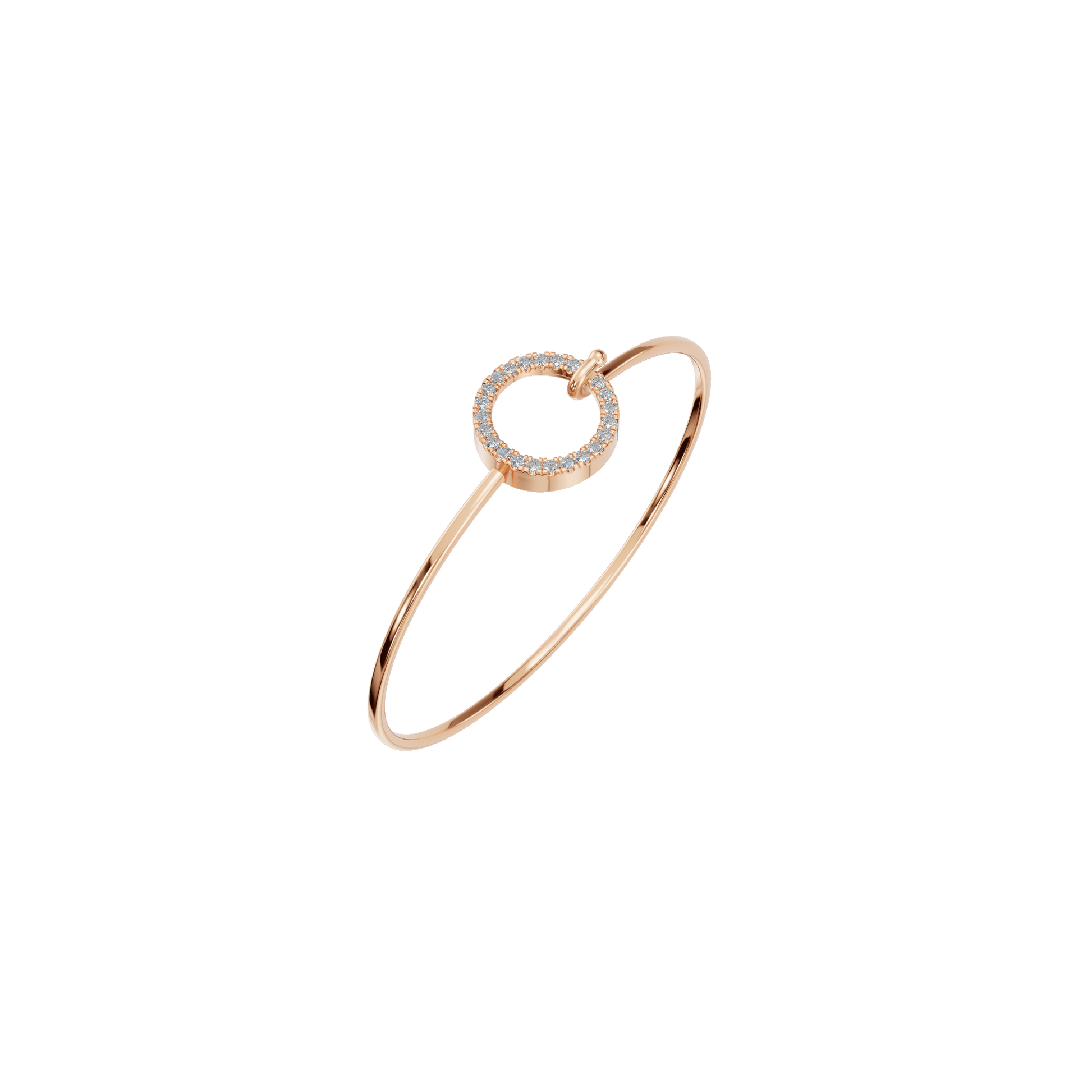 Riviere Round Diamond Tennis Bracelet | Lab Grown | Rose Gold | Roomy's Jewellery