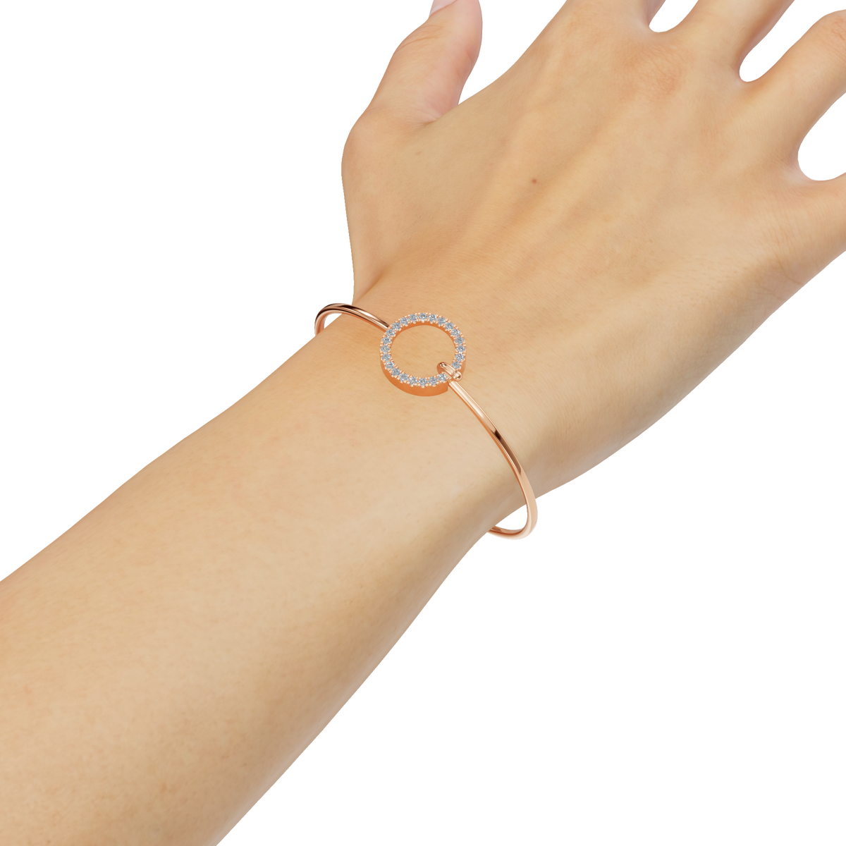 Riviere Round Diamond Tennis Bracelet | Lab Grown | Rose Gold | Roomy's Jewellery
