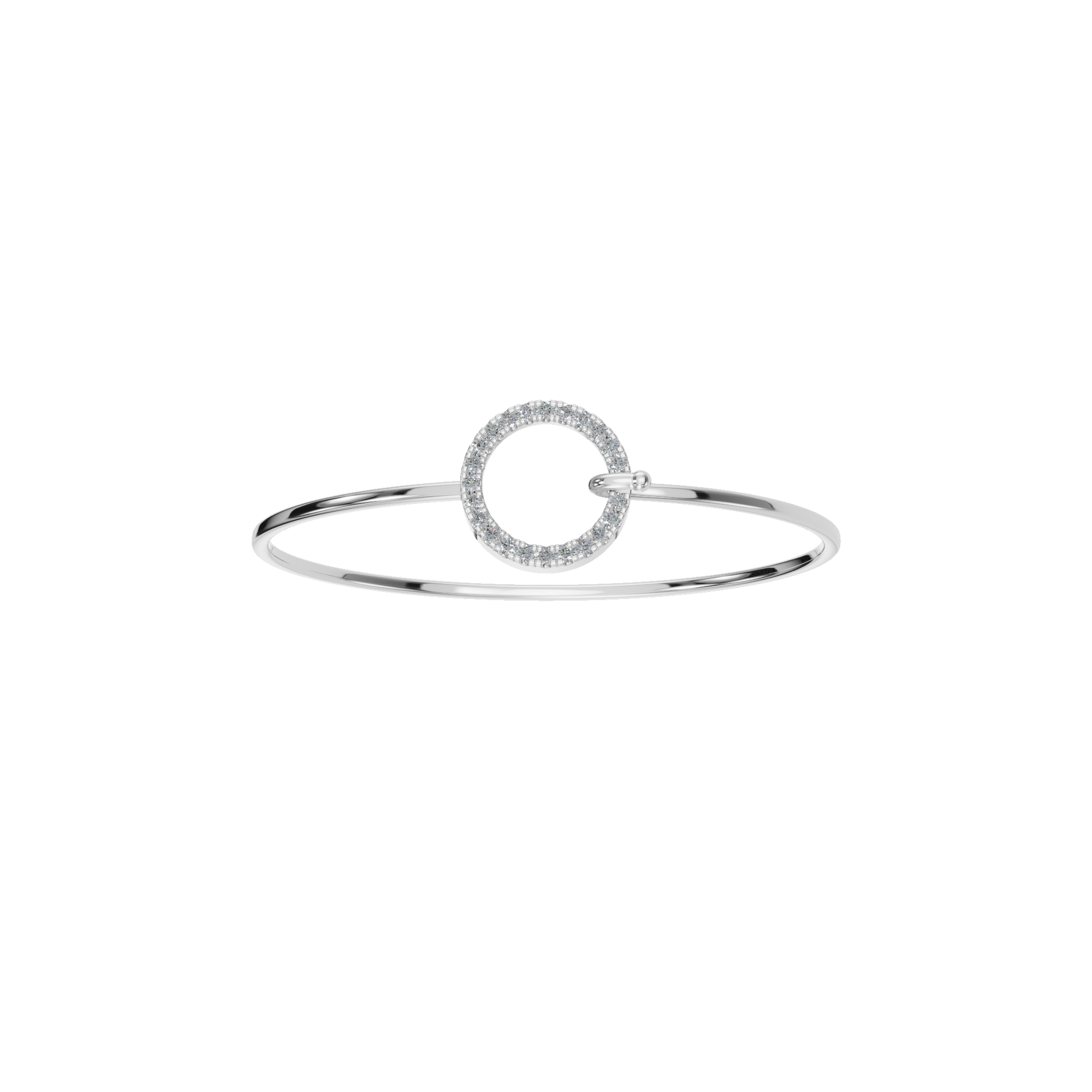 Riviere Round Diamond Tennis Bracelet | Lab Grown | White Gold | Roomy's Jewellery