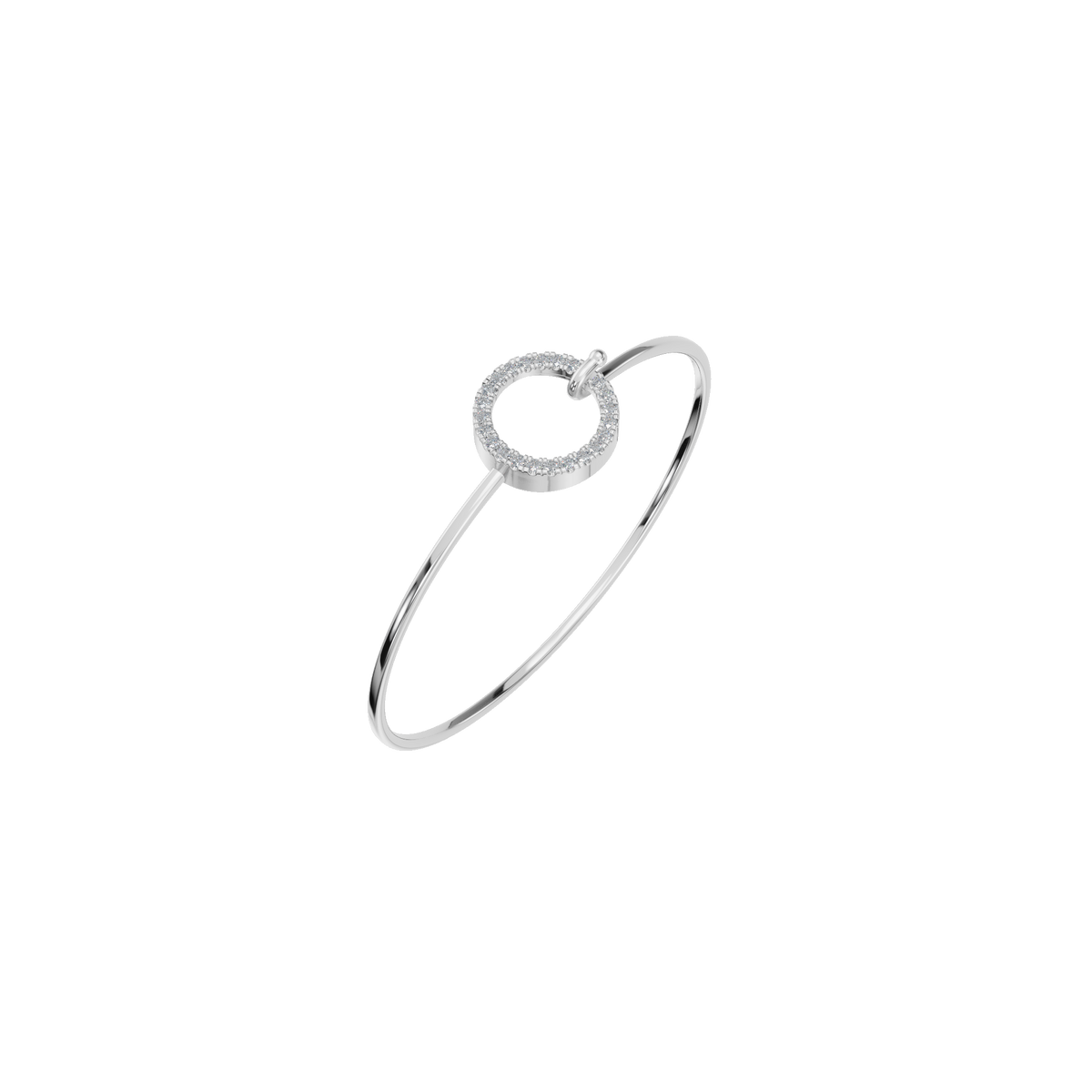 Riviere Round Diamond Tennis Bracelet | Lab Grown | White Gold | Roomy's Jewellery