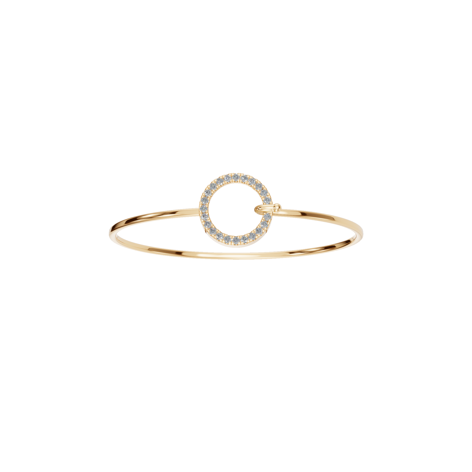 Rivière Round Diamond Tennis Bracelet in Yellow Gold | Lab Grown Diamond | Roomy's Jewelery