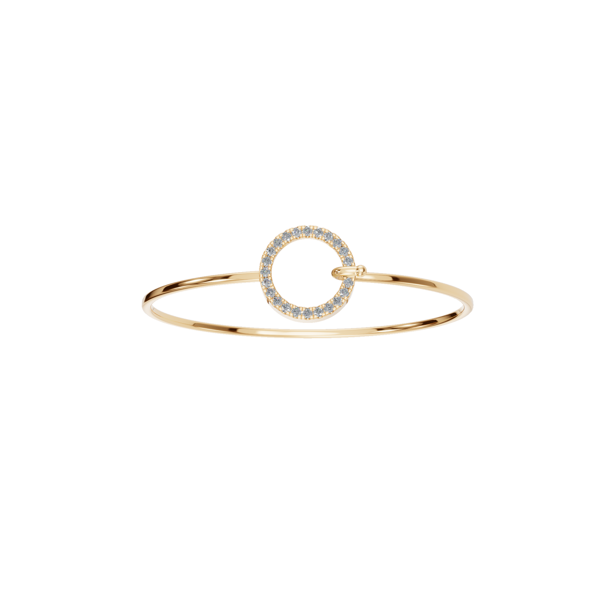 Rivière Round Diamond Tennis Bracelet in Yellow Gold | Lab Grown Diamond | Roomy's Jewelery