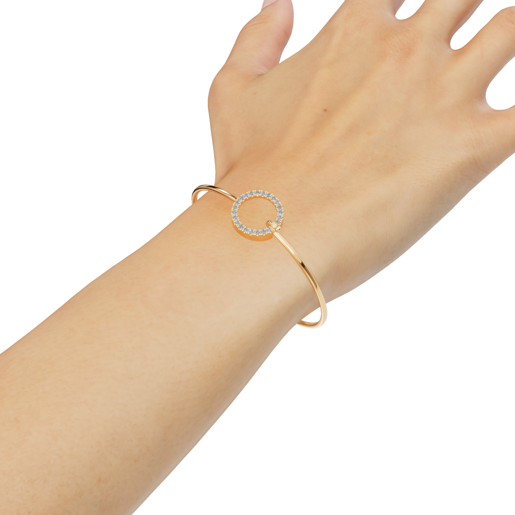 Riviere Round Diamond Tennis Bracelet | Lab Grown | Yellow Gold | Roomy's Jewellery