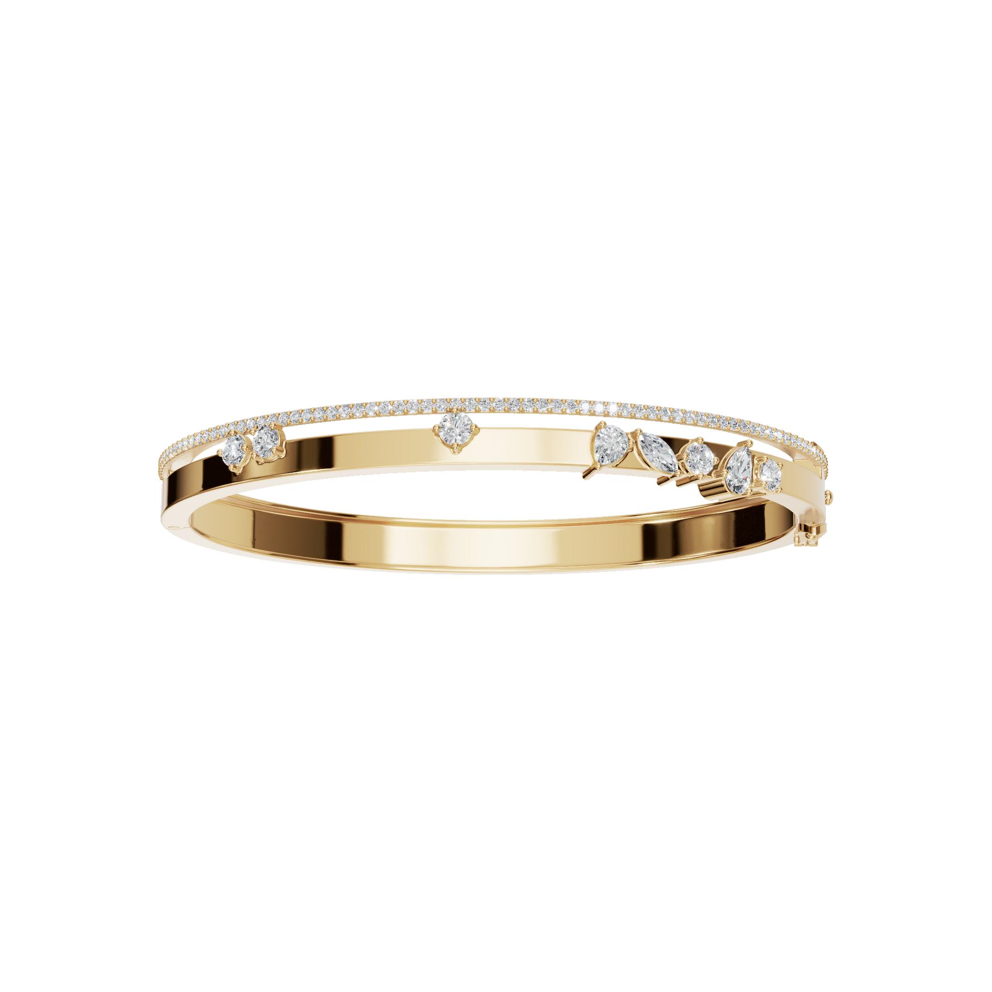 Prestige Round Diamond Tennis Bracelet in Yellow Gold | Lab Grown Diamond | Roomy's Jewelery