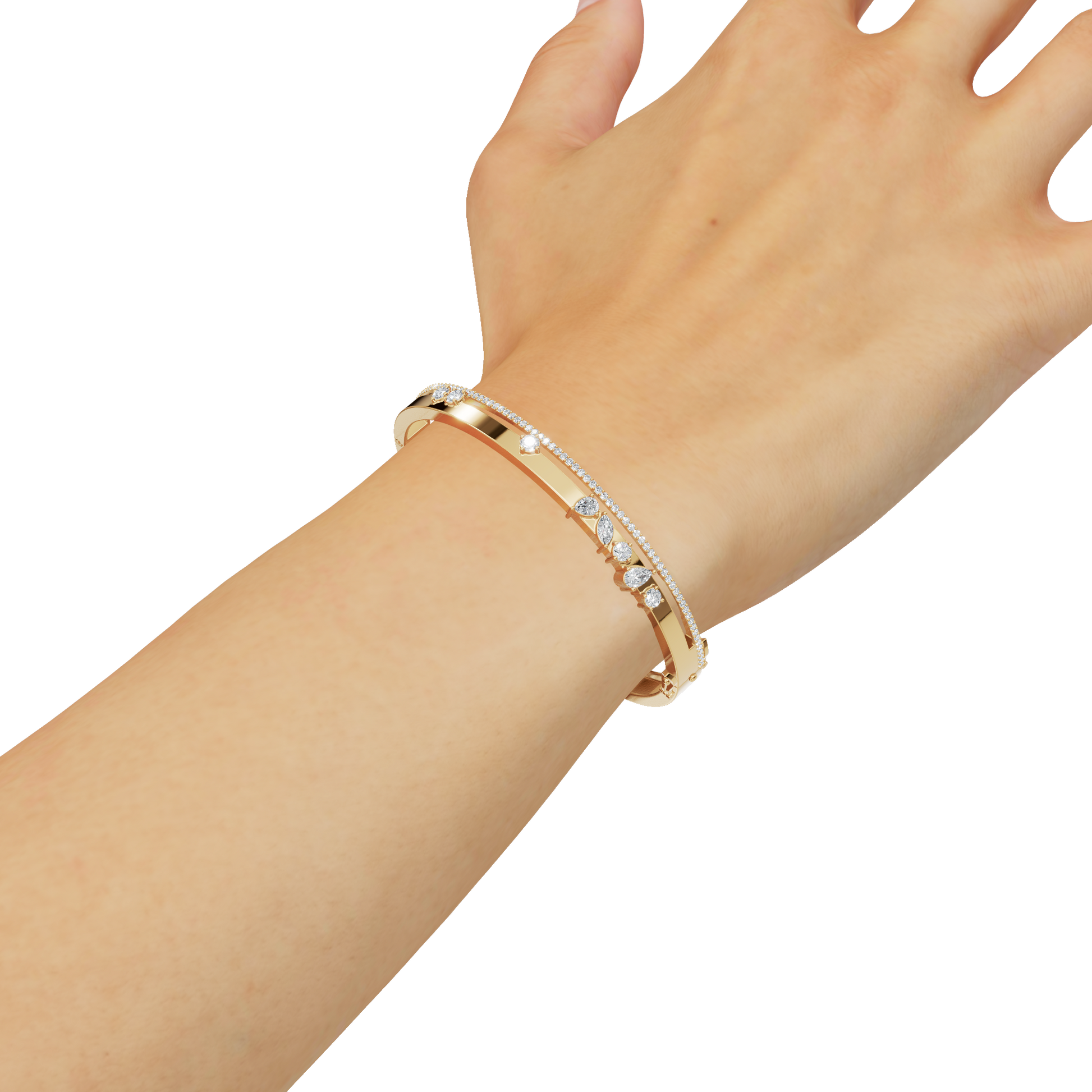 Prestige Round Diamond Tennis Bracelet | Lab Grown | Yellow Gold | Roomy's Jewellery