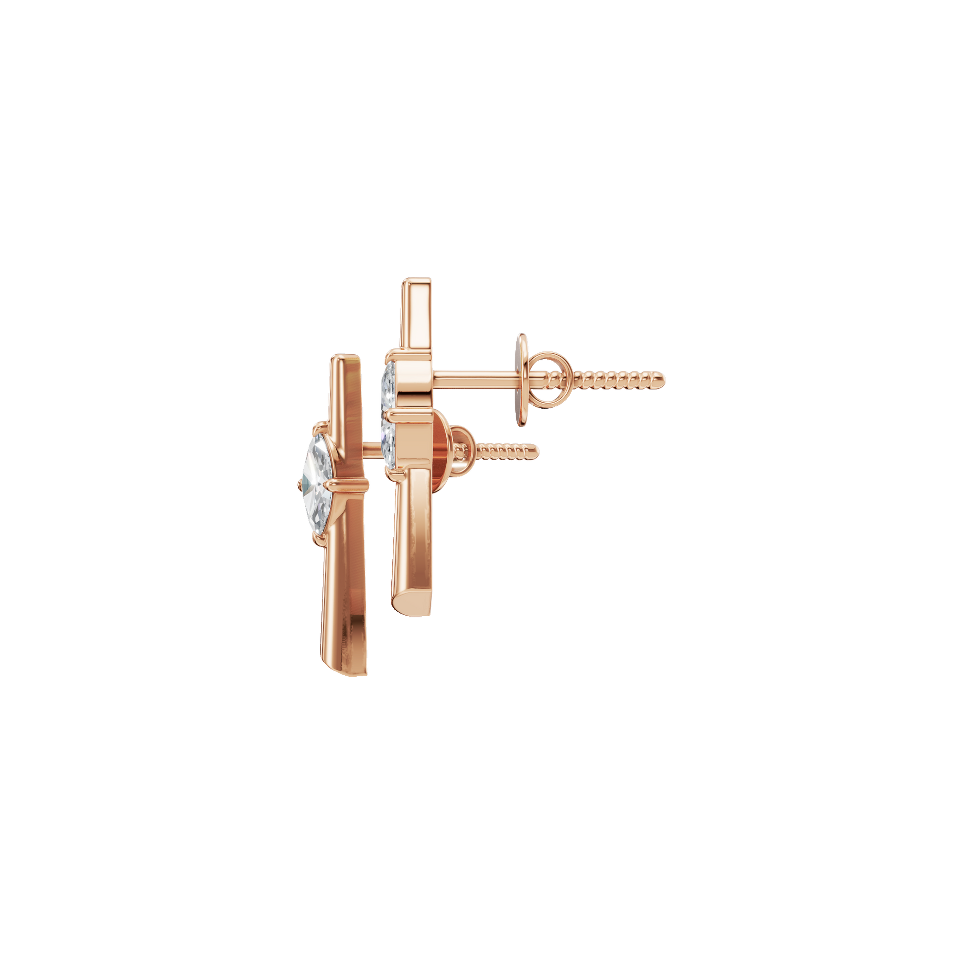 Celeste Marquise Diamond Drop Earrings in Solid Gold | Lab Grown Diamond | Roomy's Jewelery (view 6)