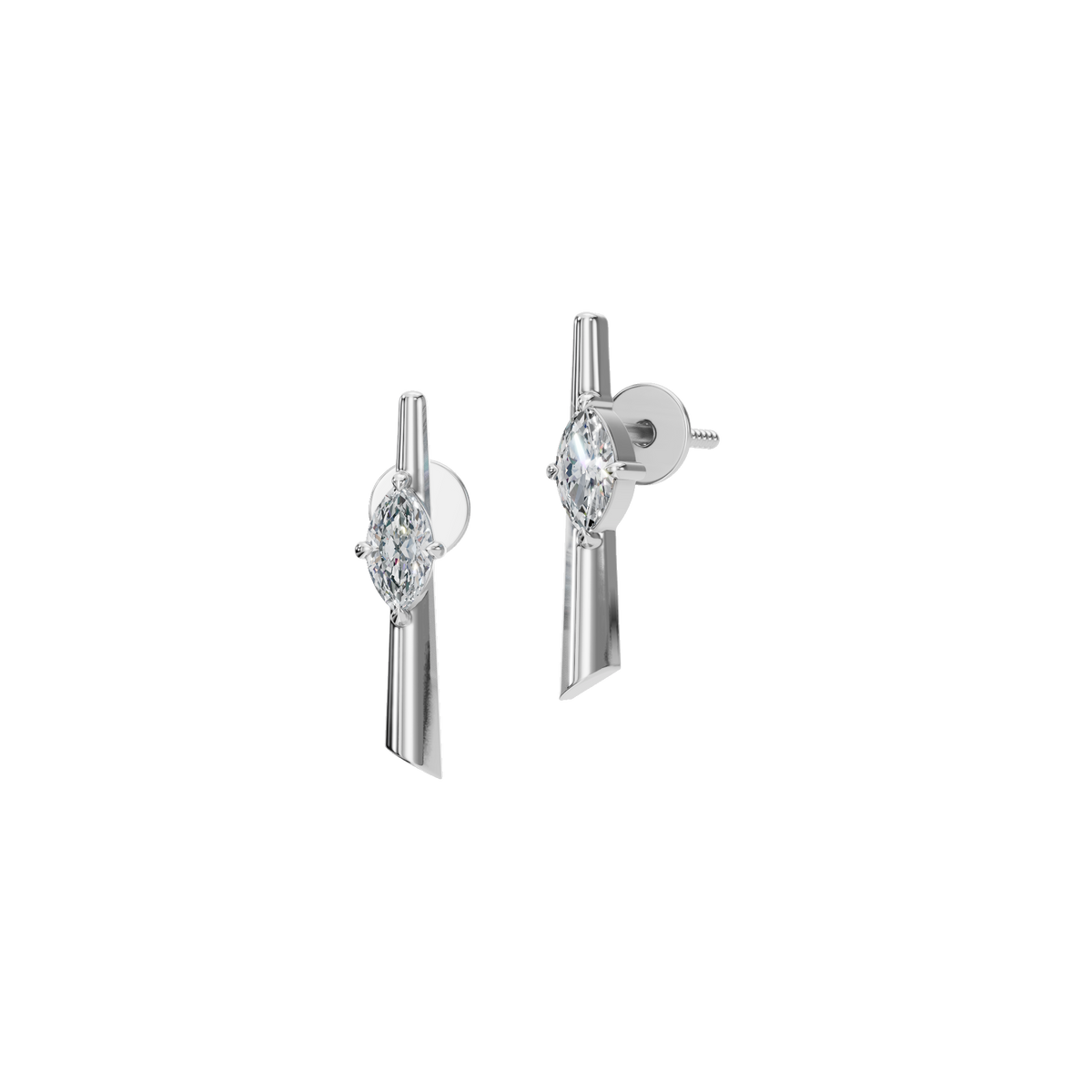 Celeste Marquise Diamond Drop Earrings in Solid Gold | Lab Grown Diamond | Roomy's Jewelery (view 9)