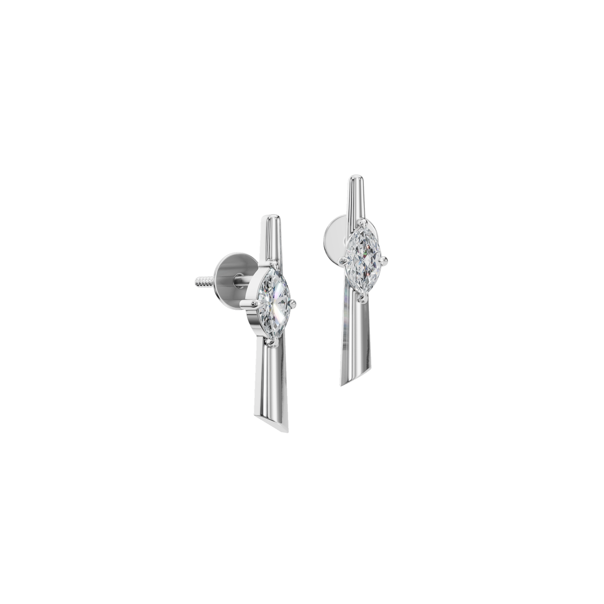 Celeste Marquise Diamond Drop Earrings in Solid Gold | Lab Grown Diamond | Roomy's Jewelery (view 12)