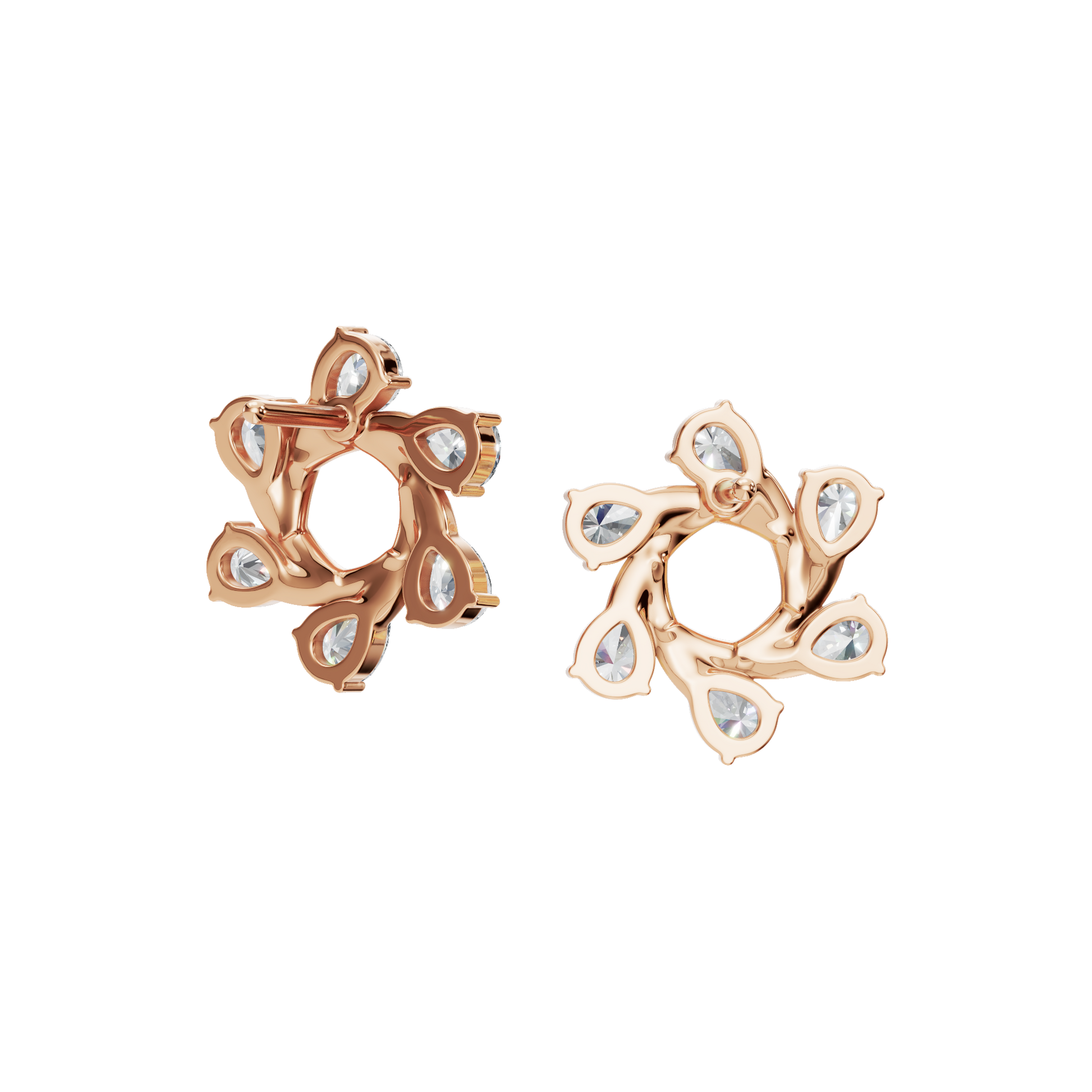 Starlight Portal Diamond Stud Earrings in Solid Gold | Lab Grown Diamond | Roomy's Jewelery (view 7)