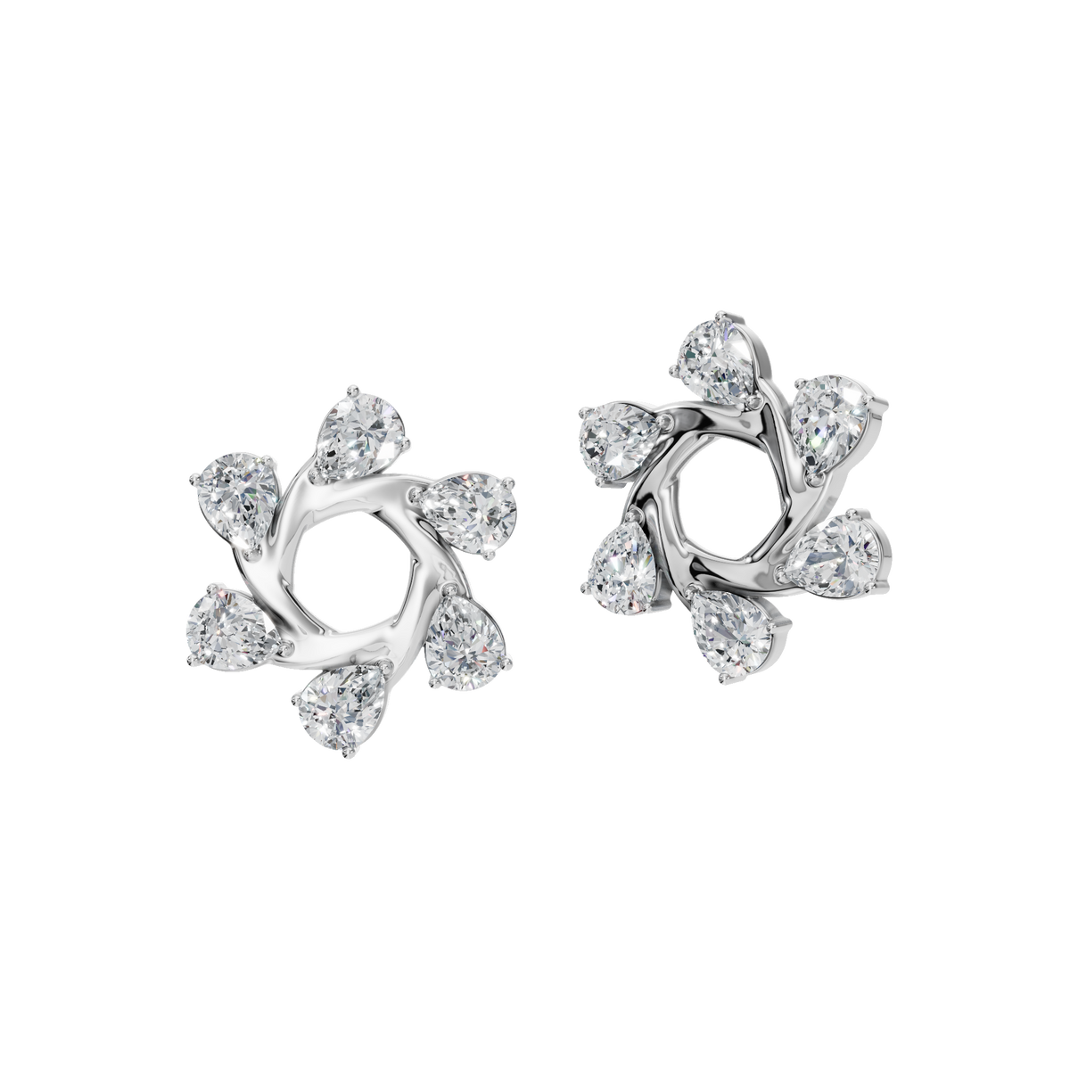 Starlight Portal Diamond Stud Earrings in Solid Gold | Lab Grown Diamond | Roomy's Jewelery (view 9)