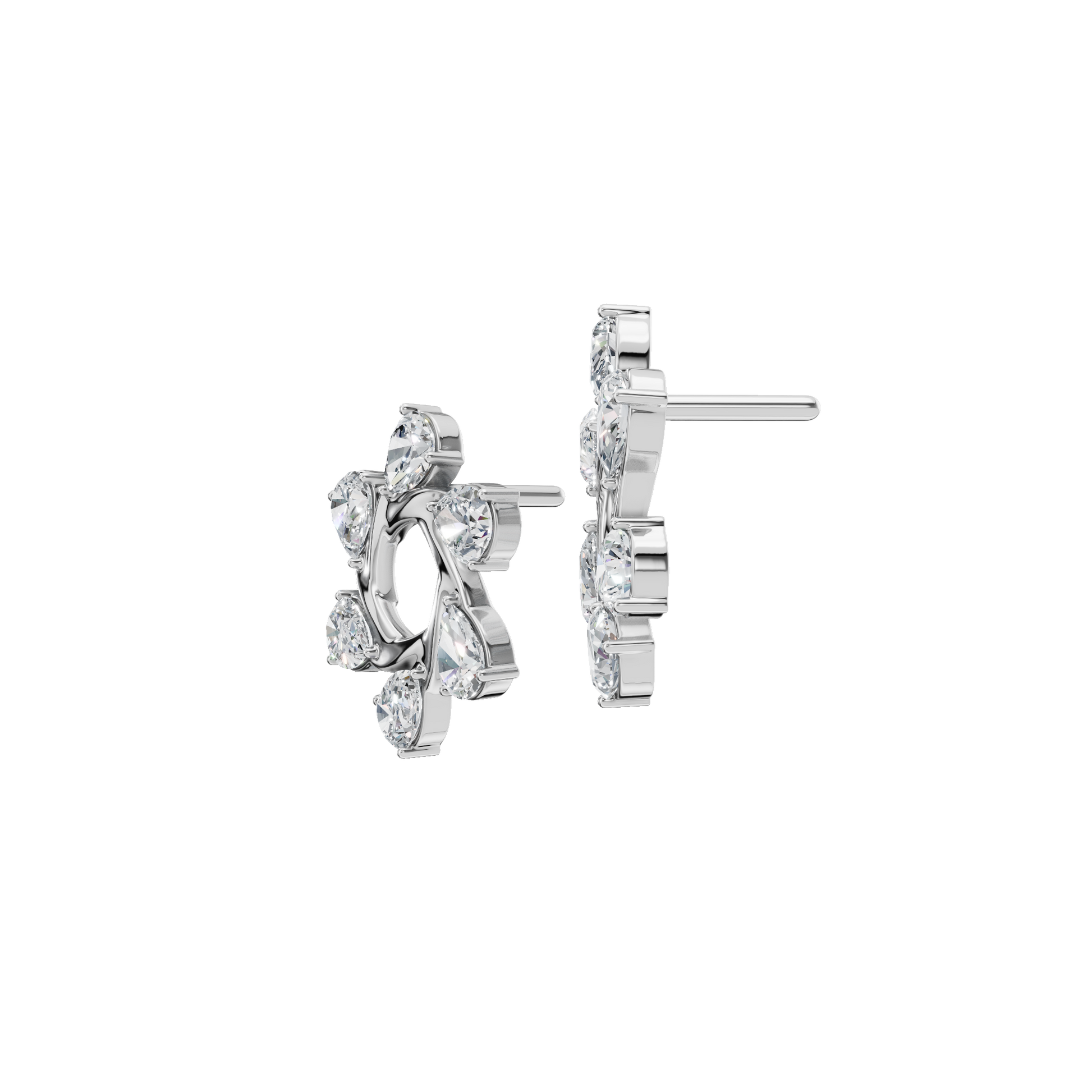 Starlight Portal Diamond Stud Earrings in Solid Gold | Lab Grown Diamond | Roomy's Jewelery (view 10)