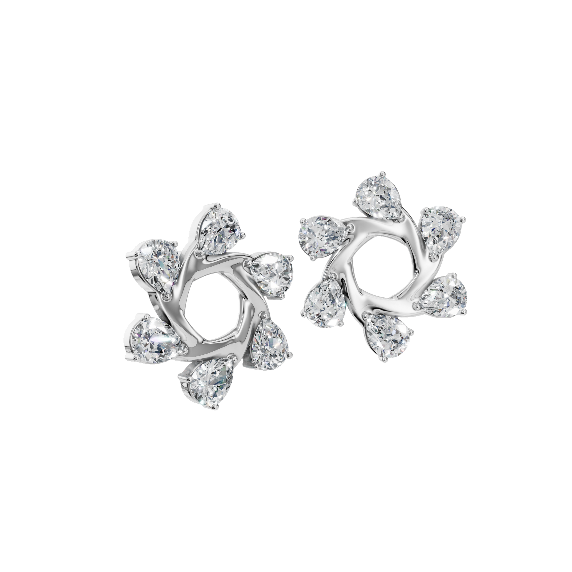 Starlight Portal Diamond Stud Earrings in Solid Gold | Lab Grown Diamond | Roomy's Jewelery (view 11)