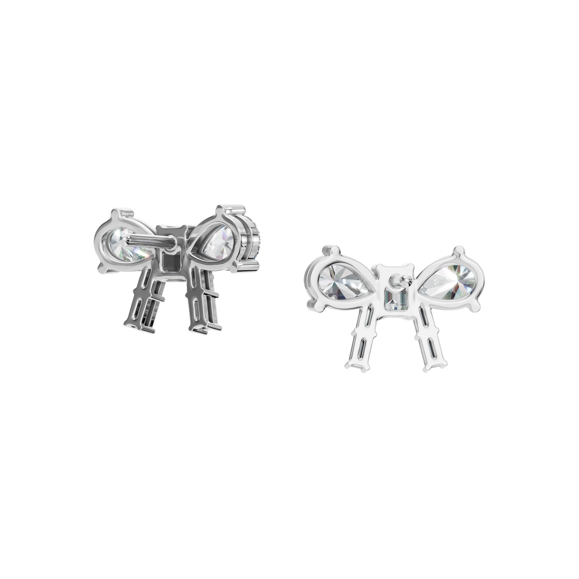 Diamond Bow Stud Earrings in Solid Gold | Lab Grown Diamond | Roomy's Jewelery (view 11)