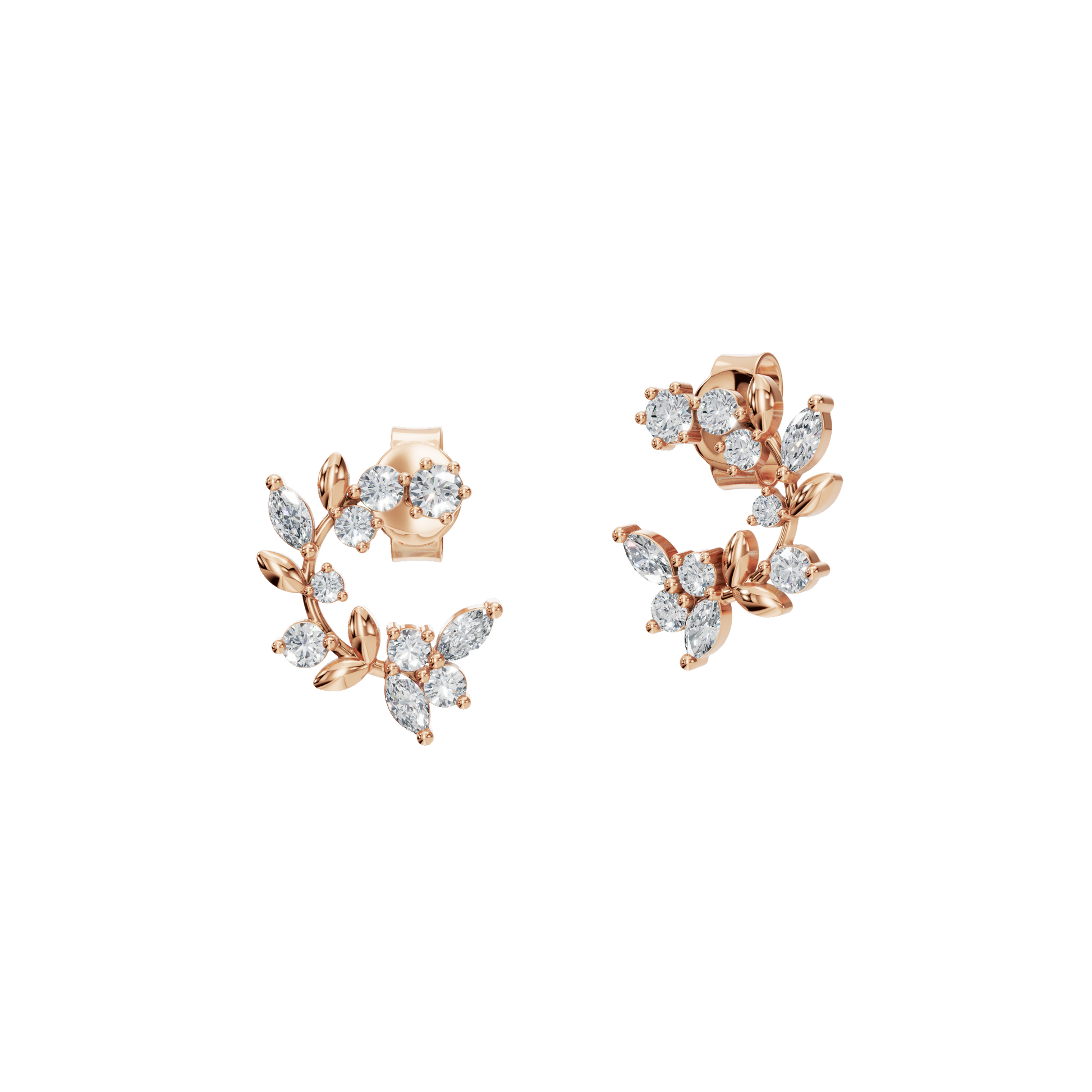 Velmira Diamond Hoop Earrings in Solid Gold | Lab Grown Diamond | Roomy's Jewelery (view 5)