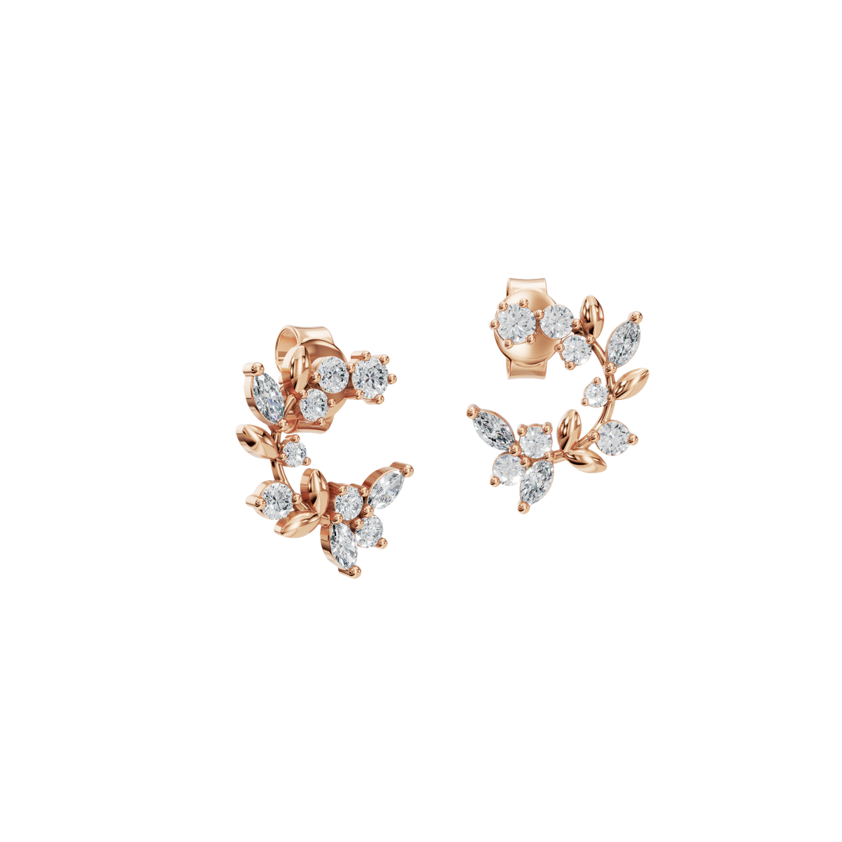 Velmira Diamond Hoop Earrings in Solid Gold | Lab Grown Diamond | Roomy's Jewelery (view 7)