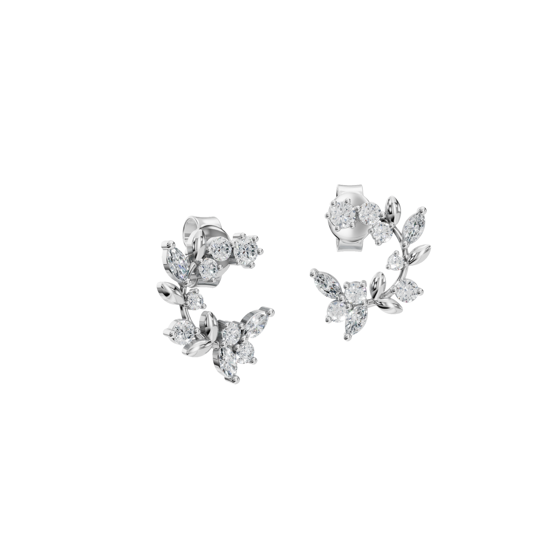 Velmira Diamond Hoop Earrings in Solid Gold | Lab Grown Diamond | Roomy's Jewelery (view 11)