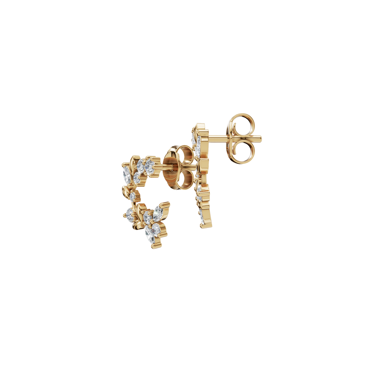 Velmira Diamond Hoop Earrings in Solid Gold | Lab Grown Diamond | Roomy's Jewelery (view 2)
