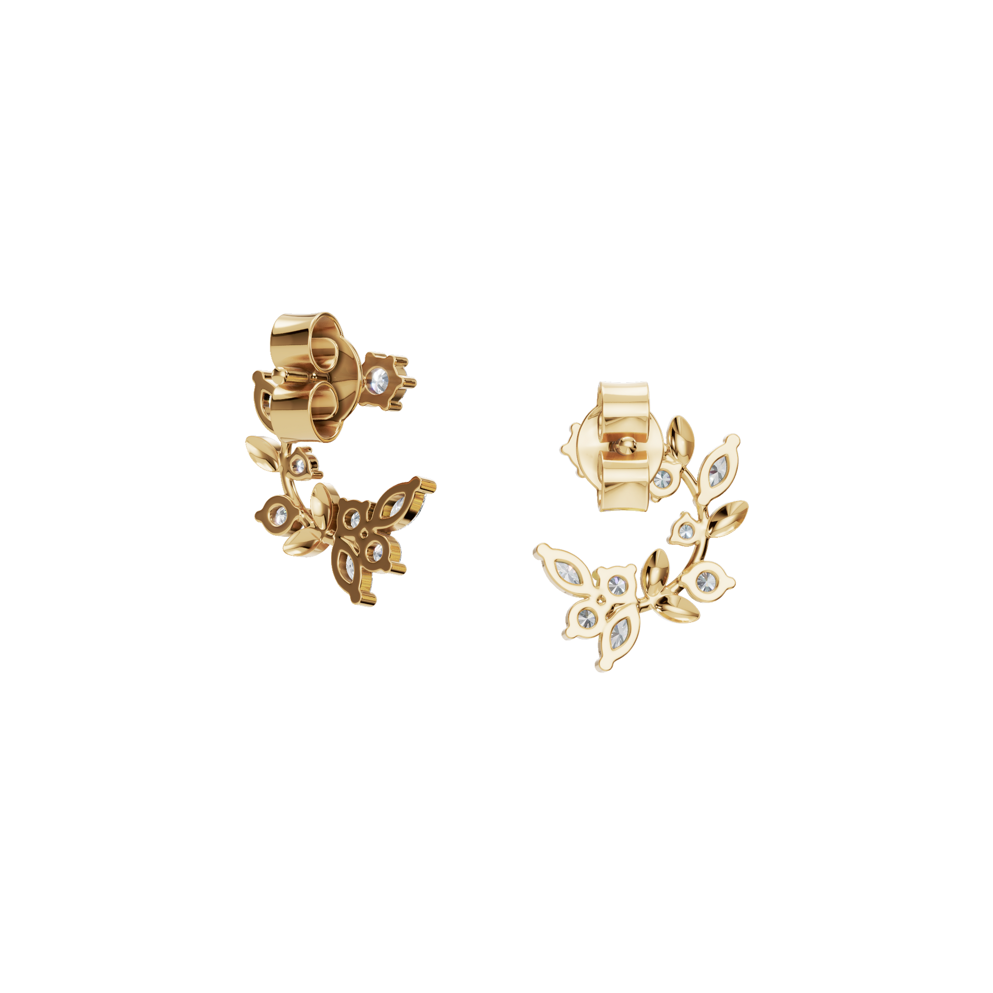 Velmira Diamond Hoop Earrings in Solid Gold | Lab Grown Diamond | Roomy's Jewelery (view 3)