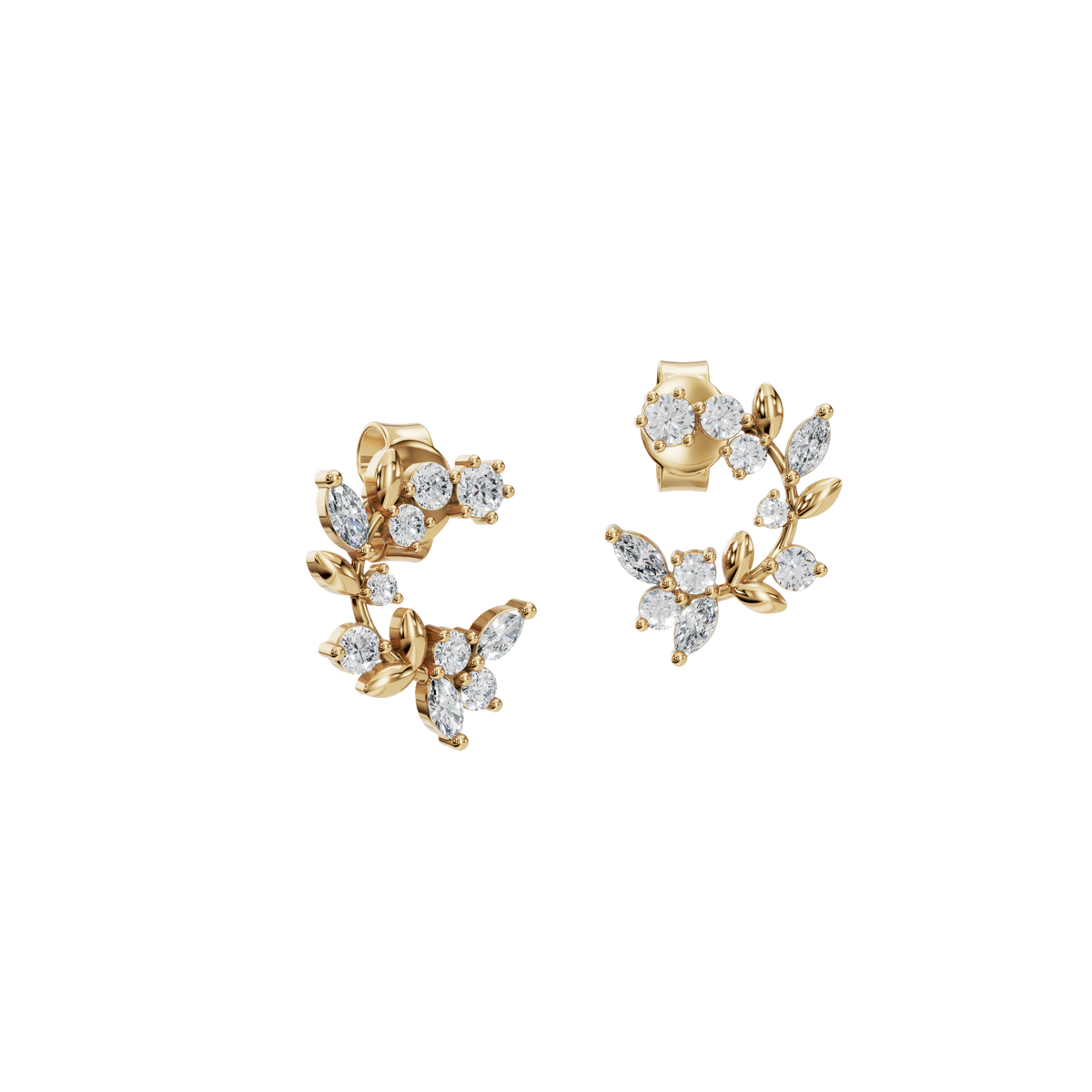 Velmira Diamond Hoop Earrings in Solid Gold | Lab Grown Diamond | Roomy's Jewelery (view 4)