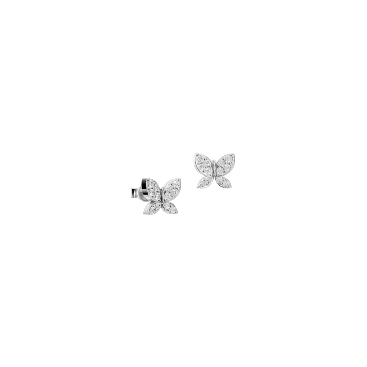 Butterfly Diamond Stud Earrings in Solid Gold | Lab Grown Diamond | Roomy's Jewelery (view 12)