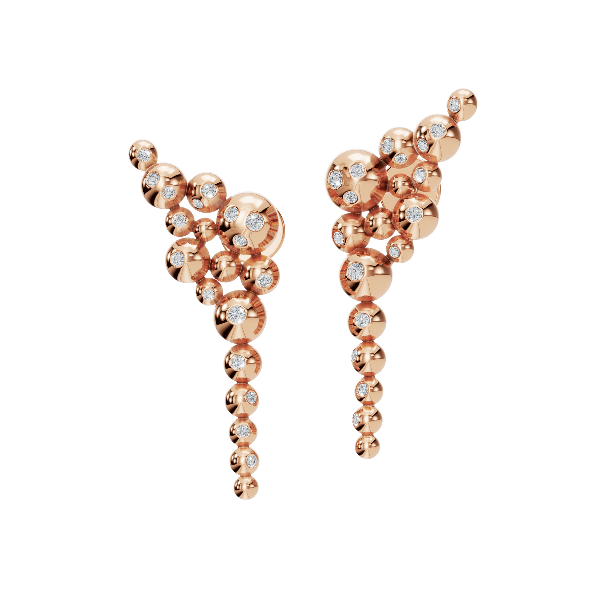 Starry Night Stardust Earrings in Solid Gold | Lab Grown Diamond | Roomy's Jewelery (view 5)