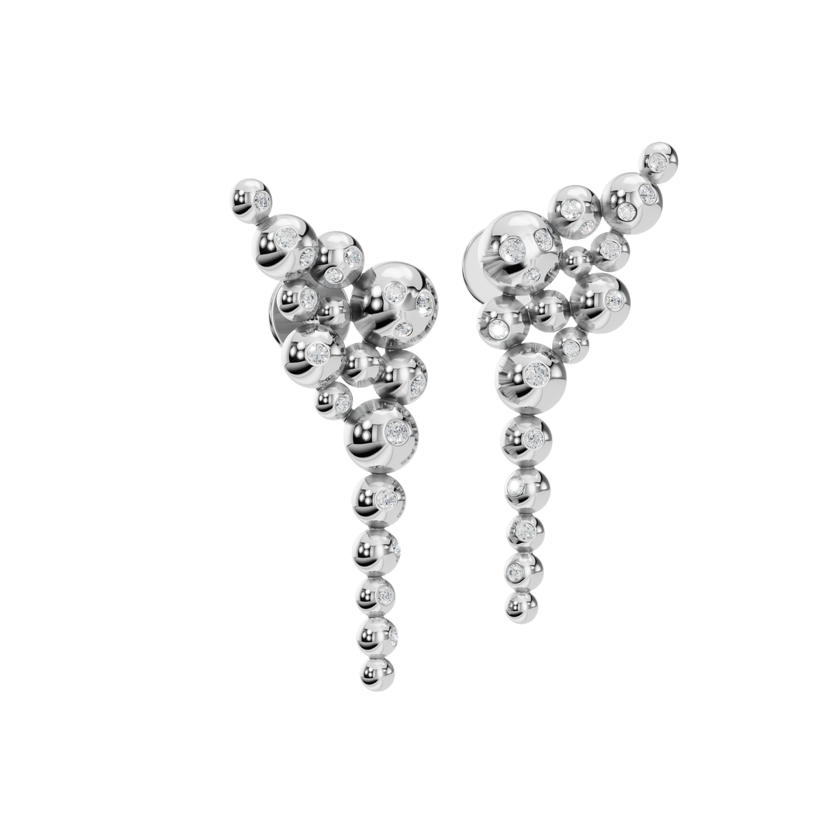 Starry Night Stardust Earrings in Solid Gold | Lab Grown Diamond | Roomy's Jewelery (view 9)